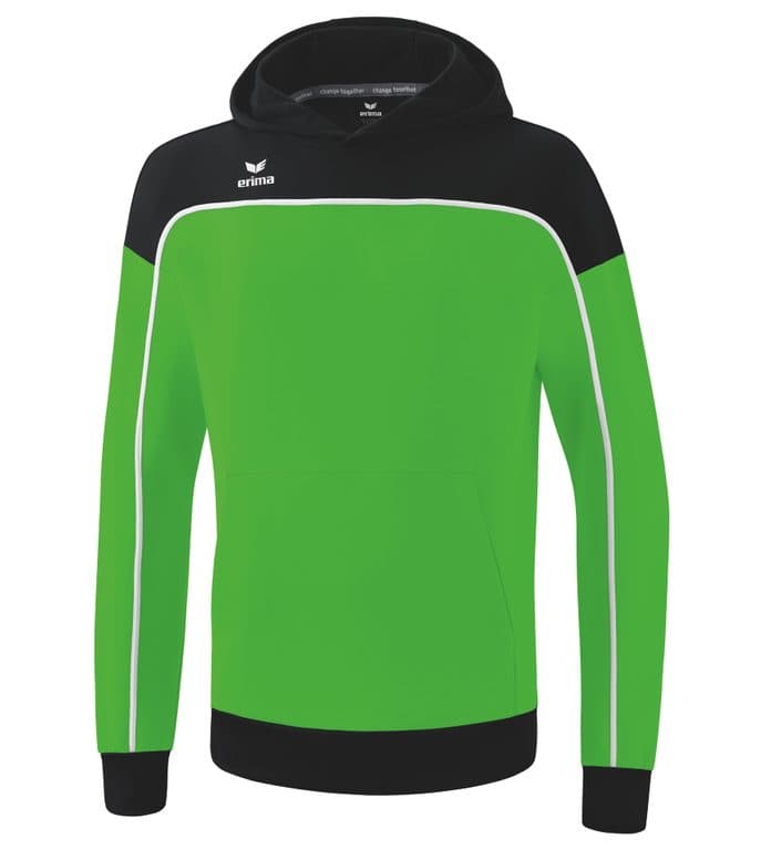 Sweat à capuche CHANGE by erima coloris Vert / Noir / Blanc