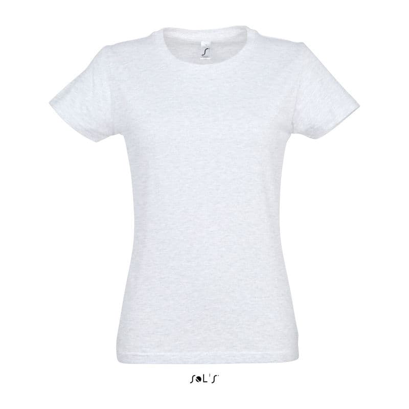 SOL'S IMPERIAL WOMAN ROUND COLLAR T-SHIRT coloris Gris cendré