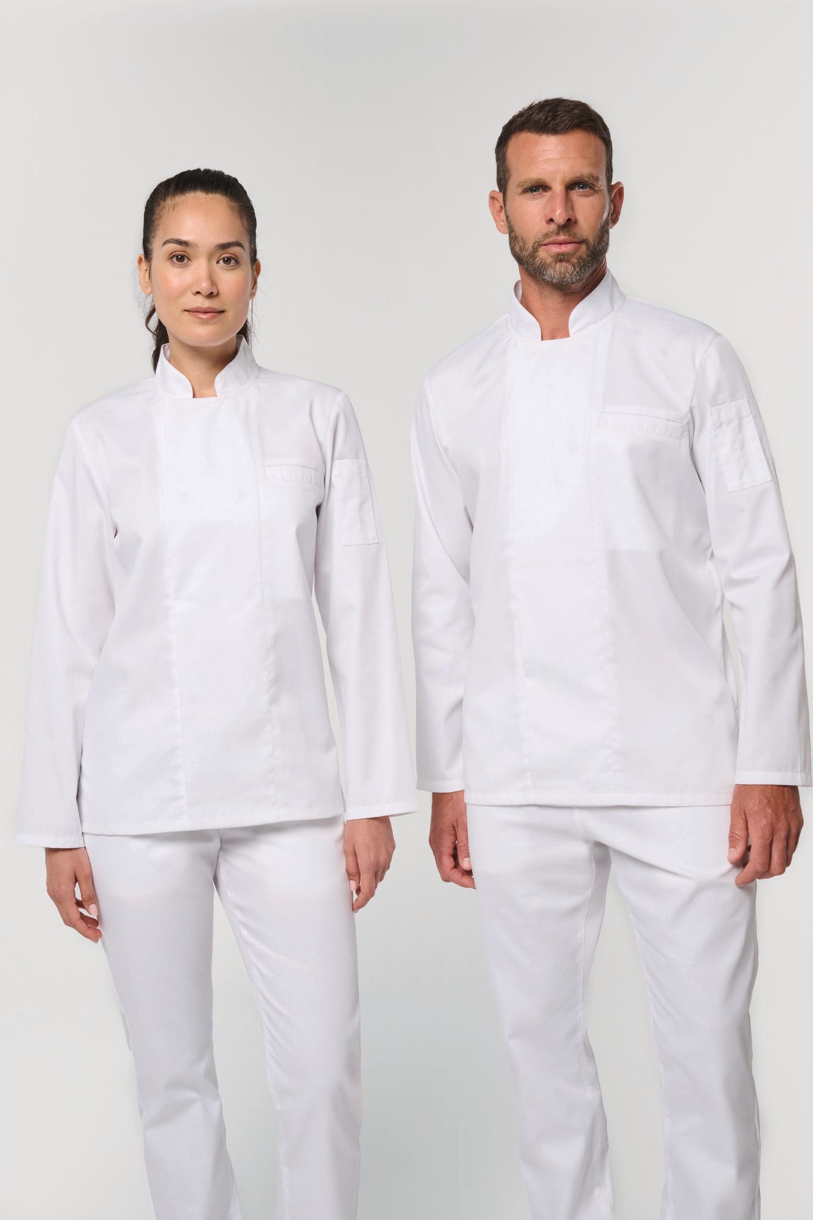 Veste de cuisine écoresponsable et respirante manches longues unisexe