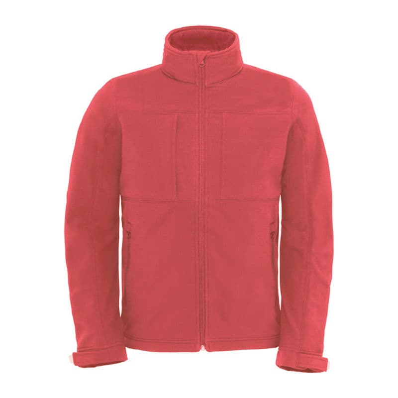 HOODED SOFTSHELL MEN coloris Rouge