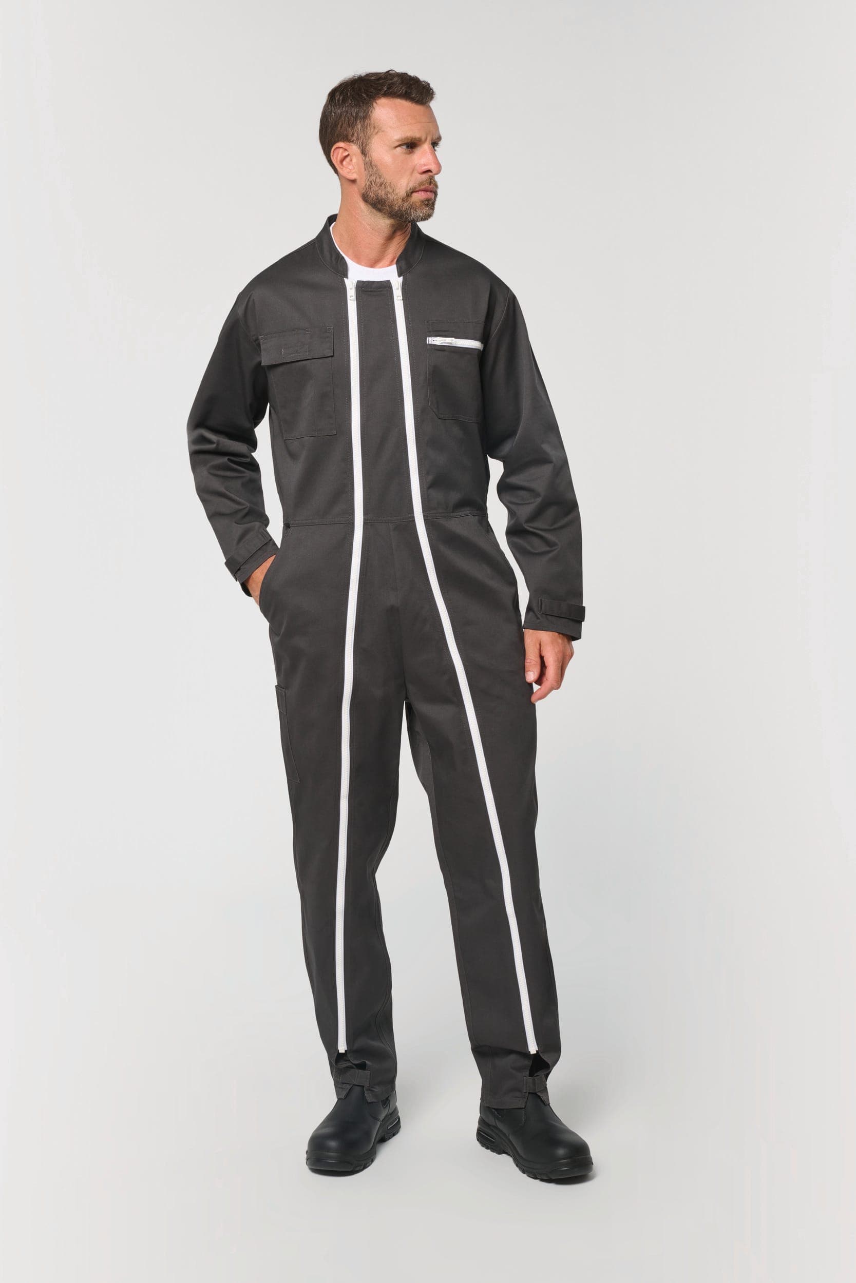 Combinaison double zip unisexe en situation