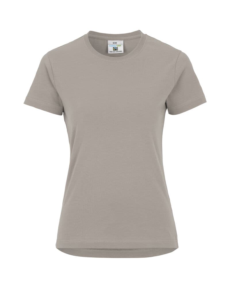 T-SHIRT FEMME - CERTIFIÉ GOTS coloris Sable Foncé