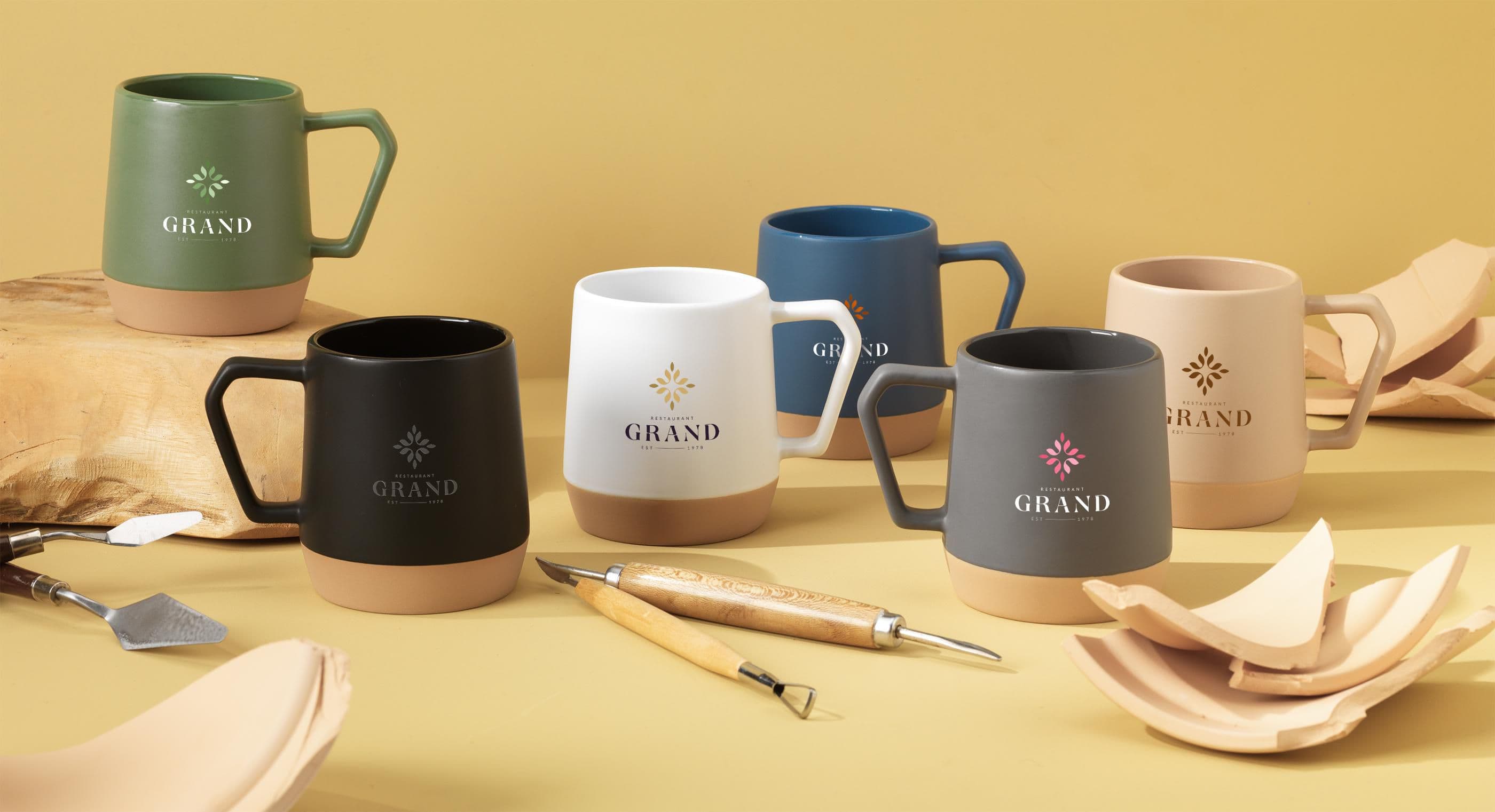 Mug Bellini noir 330 ml en situation