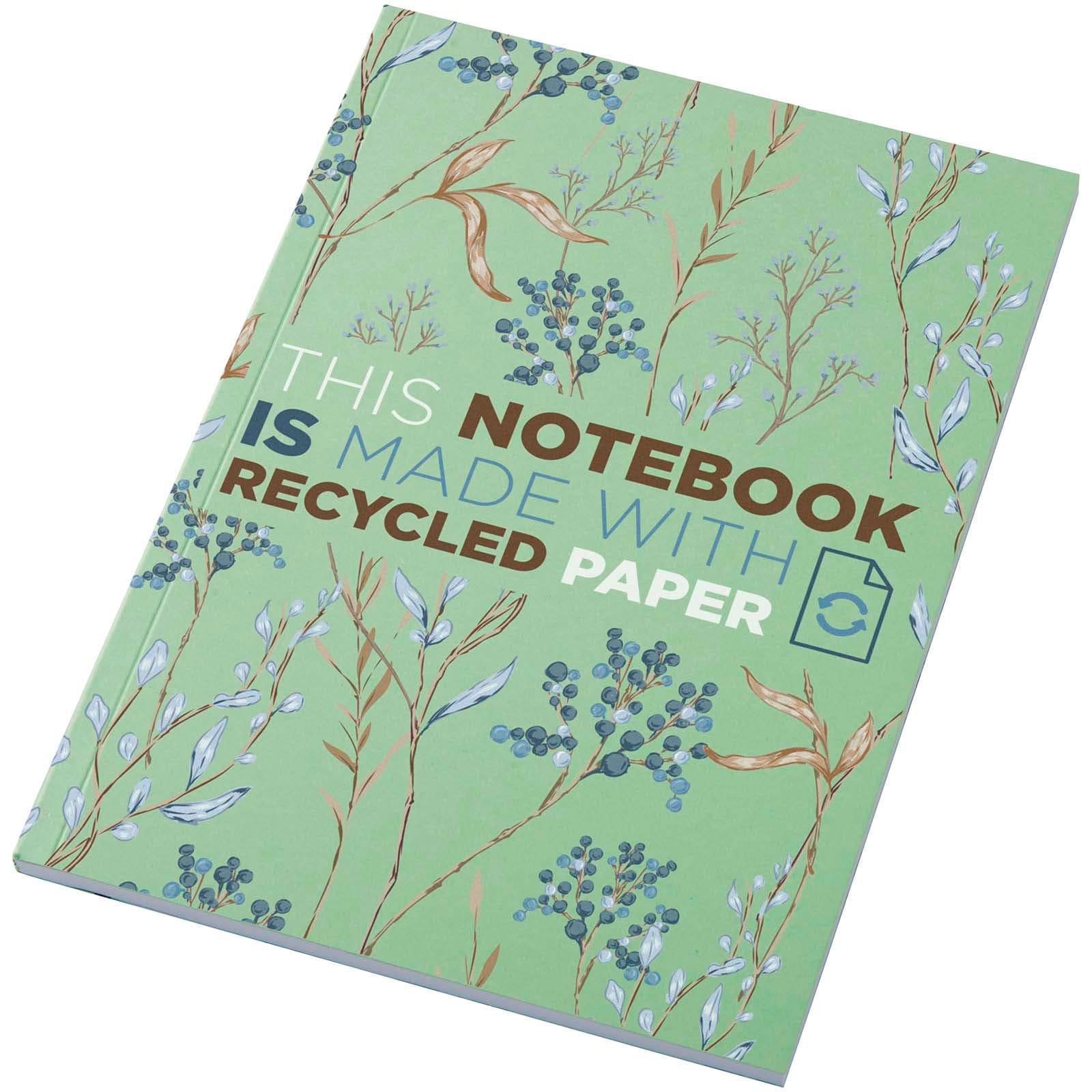 Cahier Novella Austen Colours recyclé A5 à couverture souple de 50 feuilles coloris Vert
