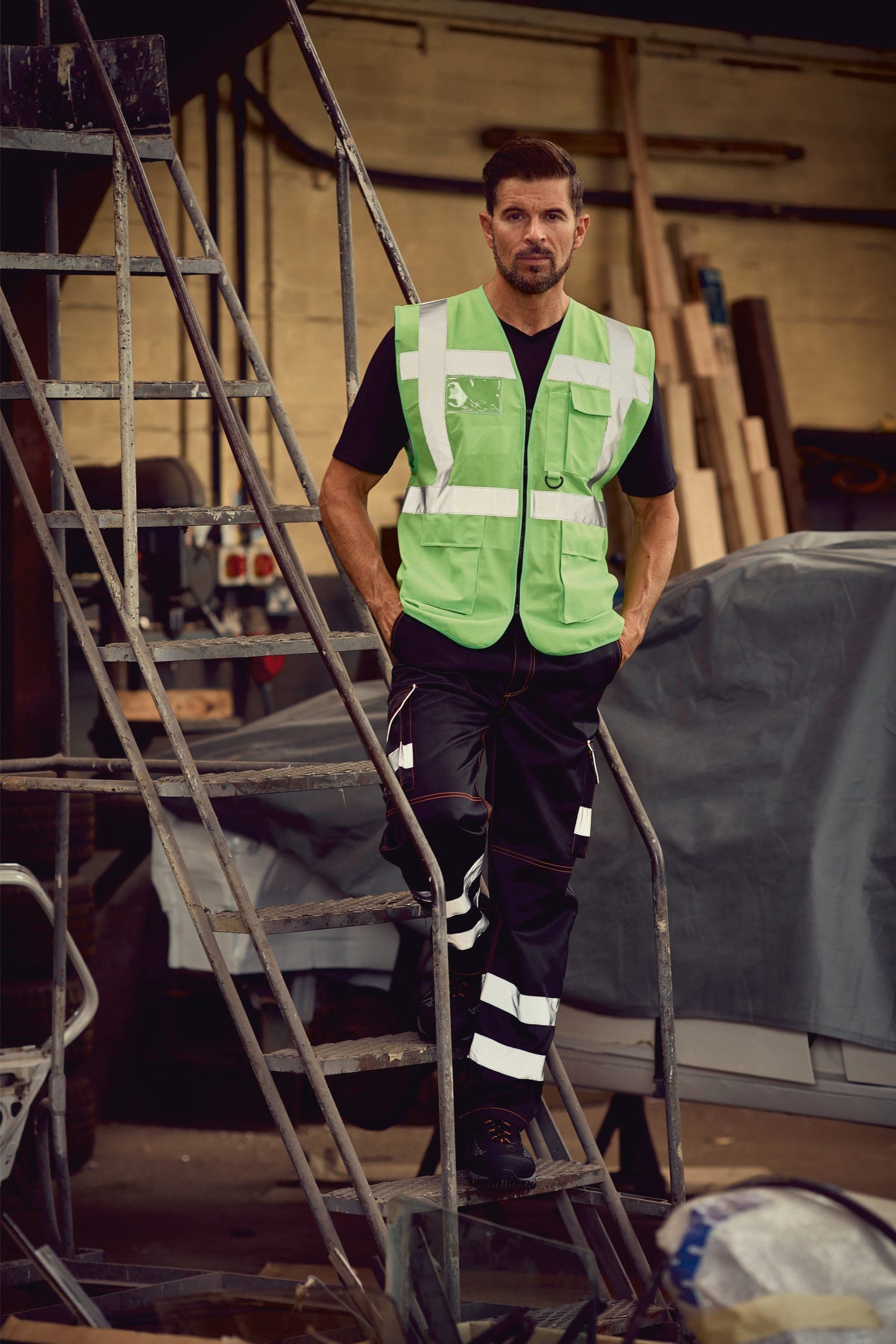 Gilet multifonction haute visibilité en situation