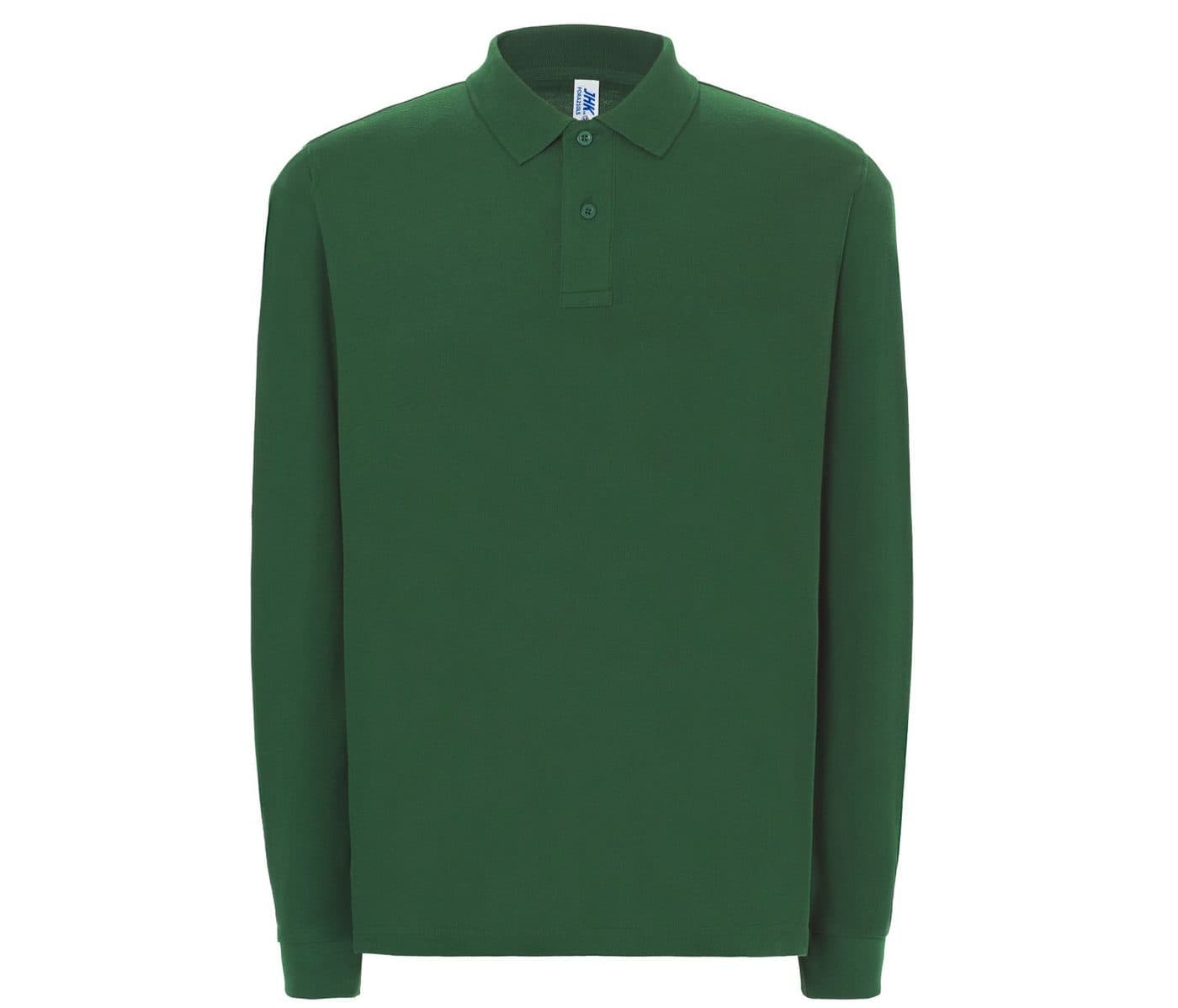 MAN REGULAR LONG SLEEVE POLO coloris Vert bouteille