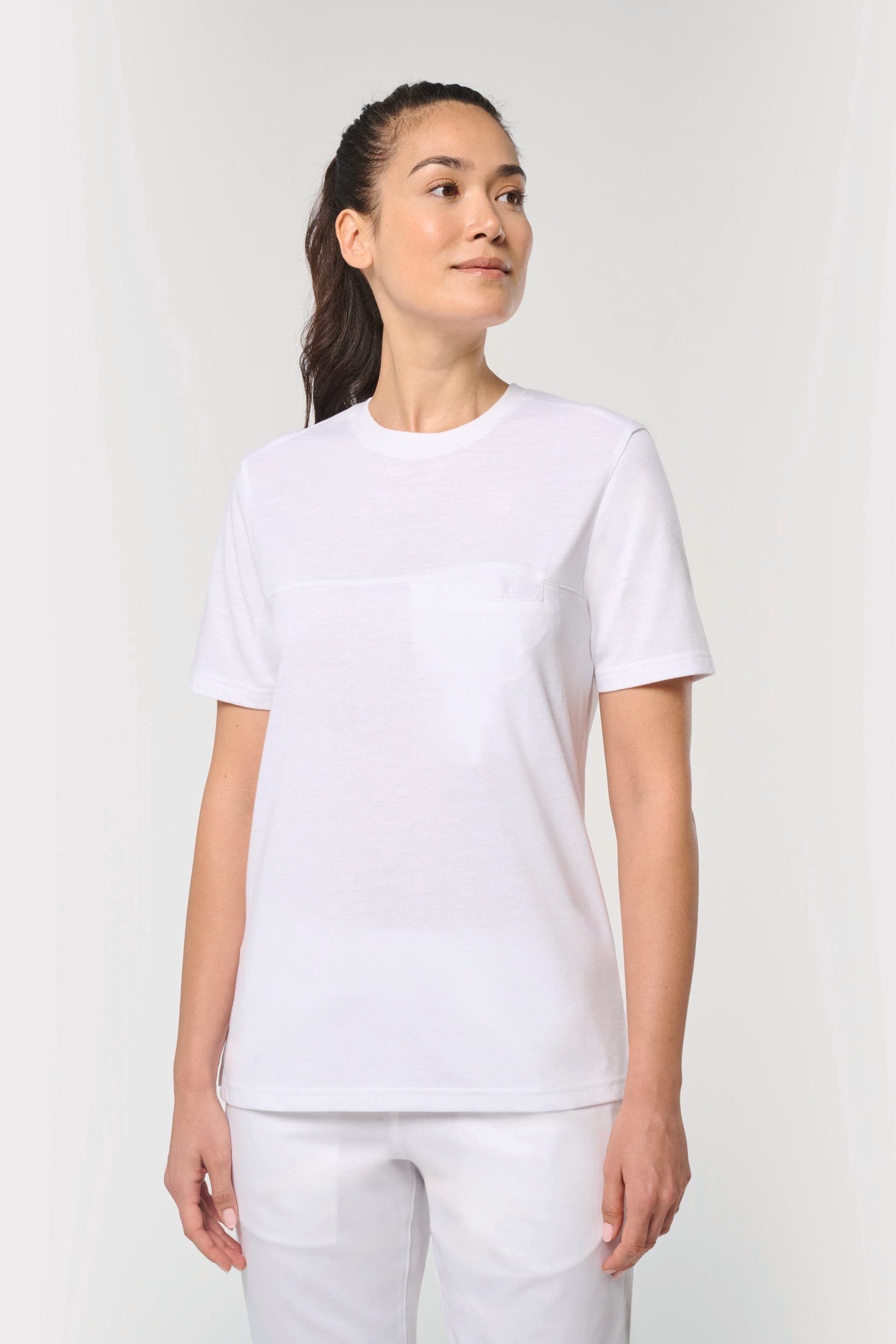 T-shirt de cuisine respirant unisexe en situation