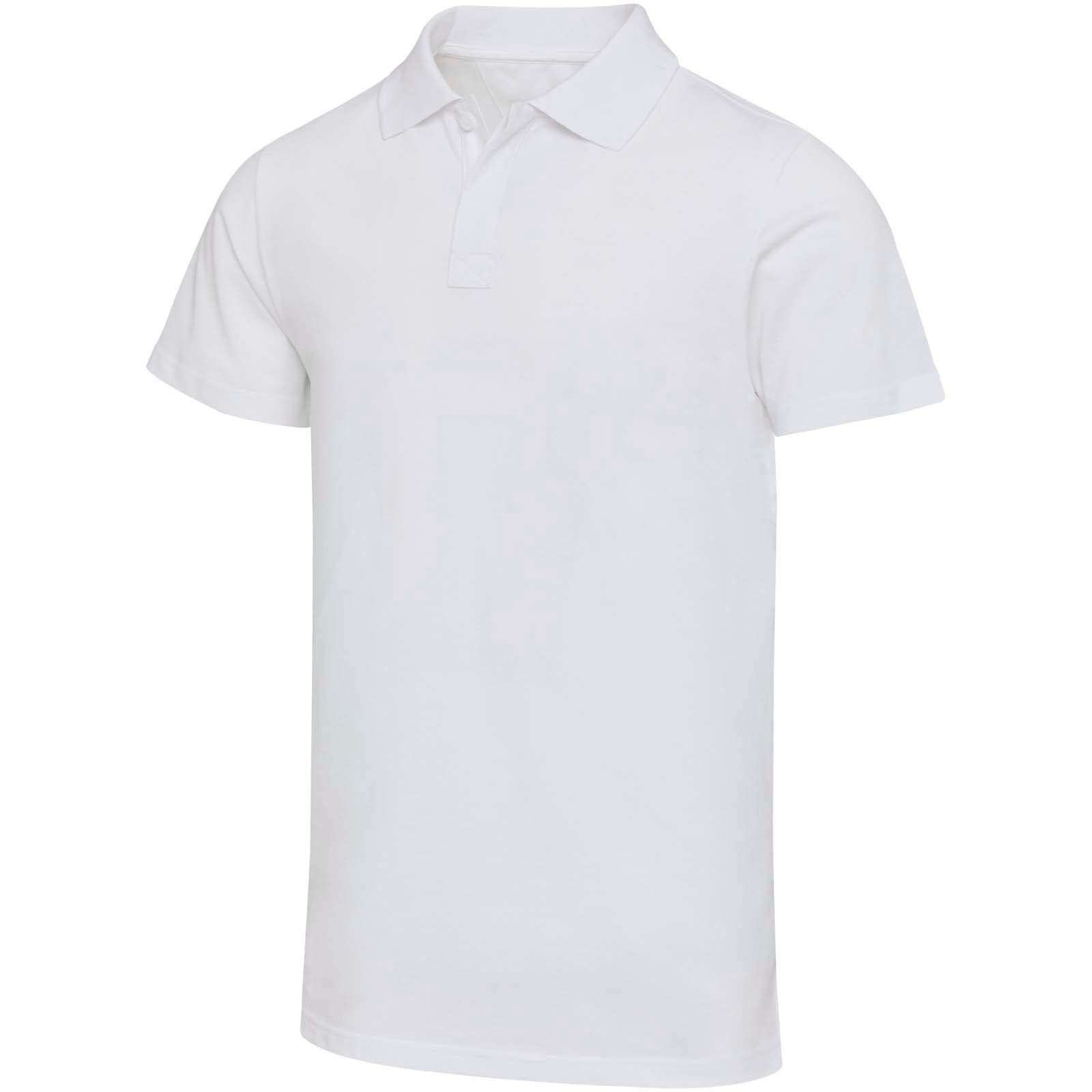 Polo bio recyclé certifié OCS de 180 g/m² Graphite à manches courtes unisexe coloris Blanc