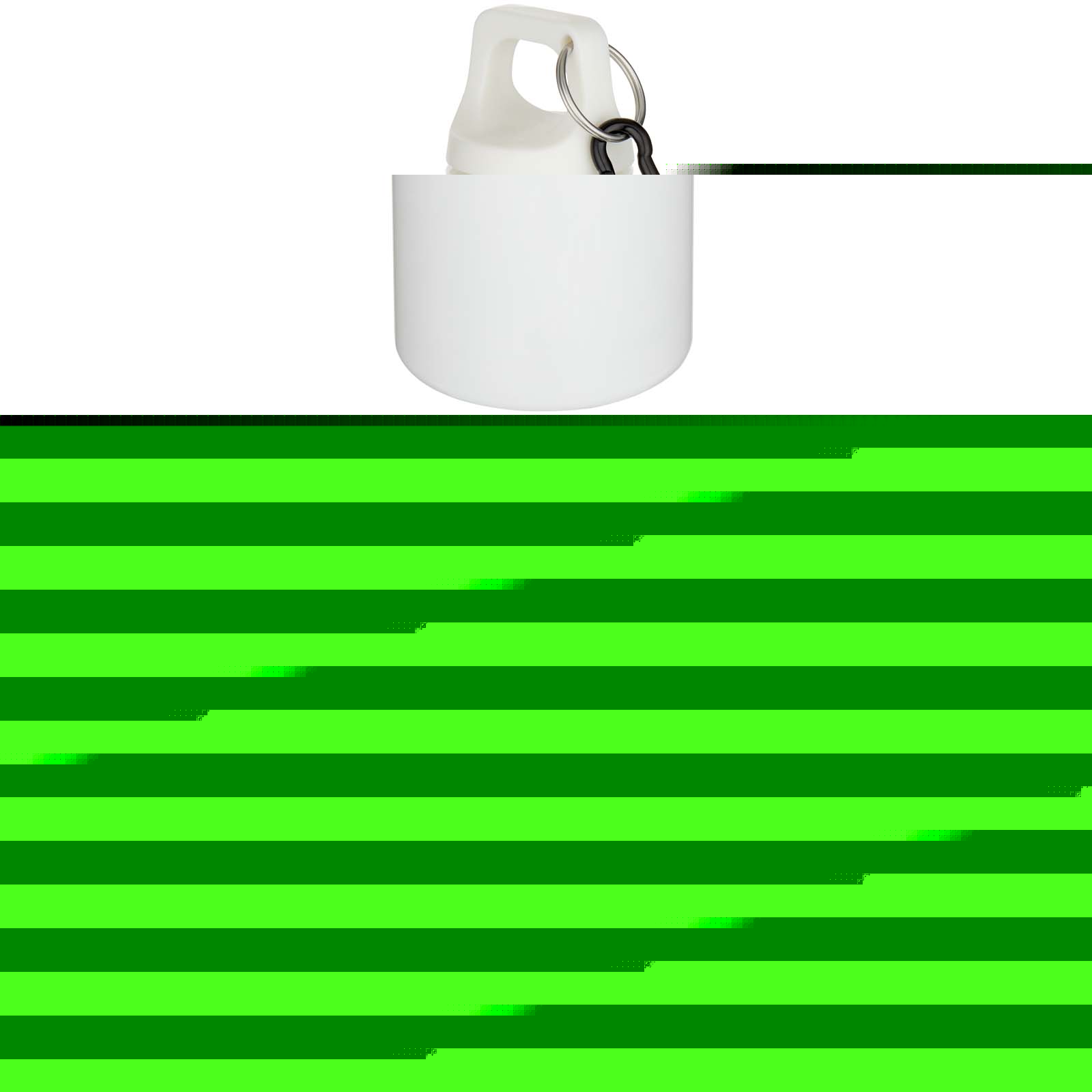 Bouteille d’eau Oregon de 750 ml en plastique recyclé uni certifié RCS avec mousqueton   coloris Blanc