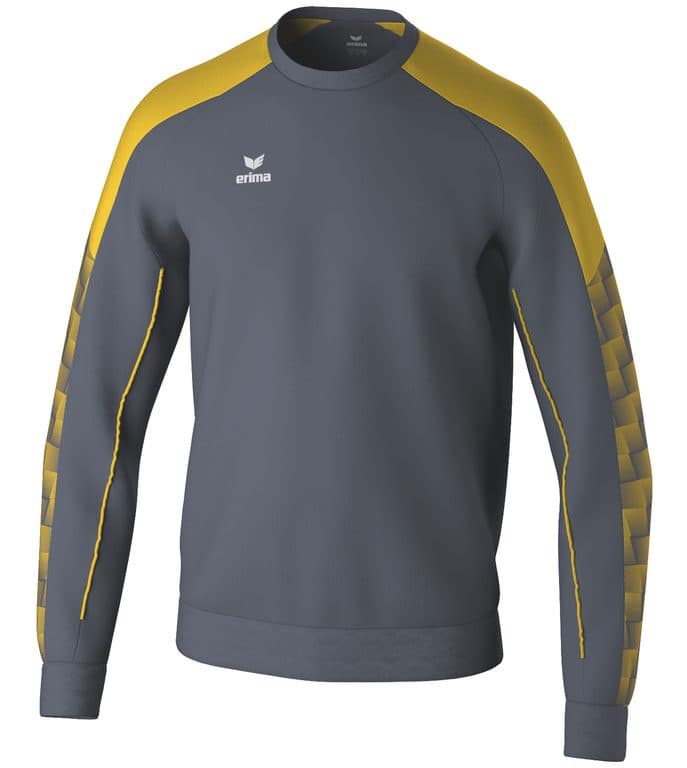 Sweat-shirt EVO STAR coloris Gris ardoise / Jaune