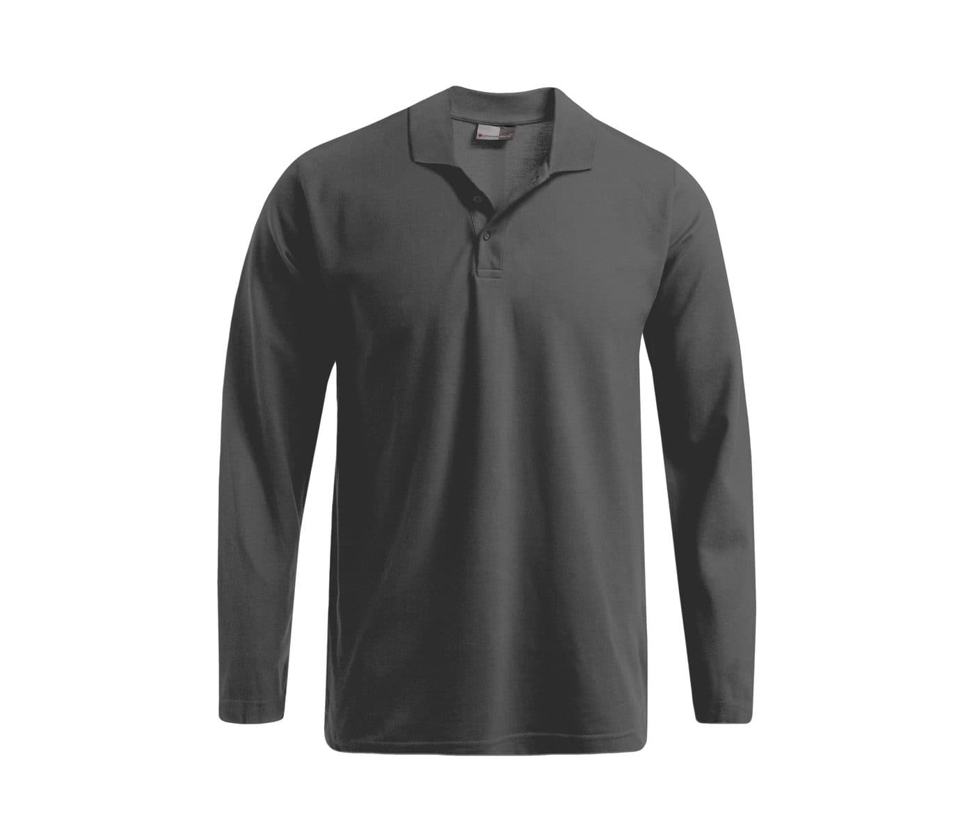 MEN’S LONG SLEEVE HEAVY POLO coloris Gris acier