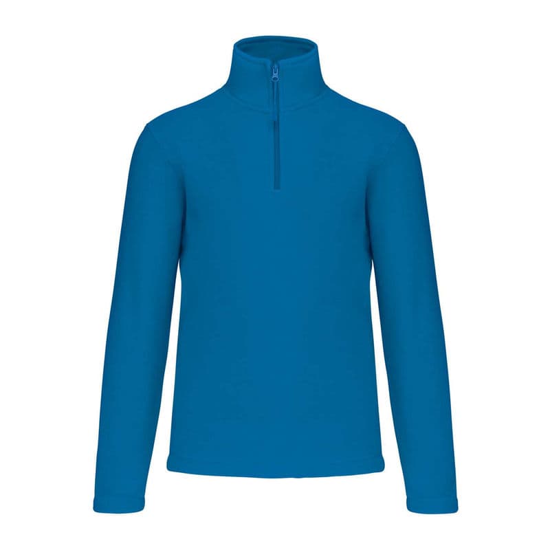 ENZO - ZIP NECK MICROFLEECE JACKET coloris Bleu tropical