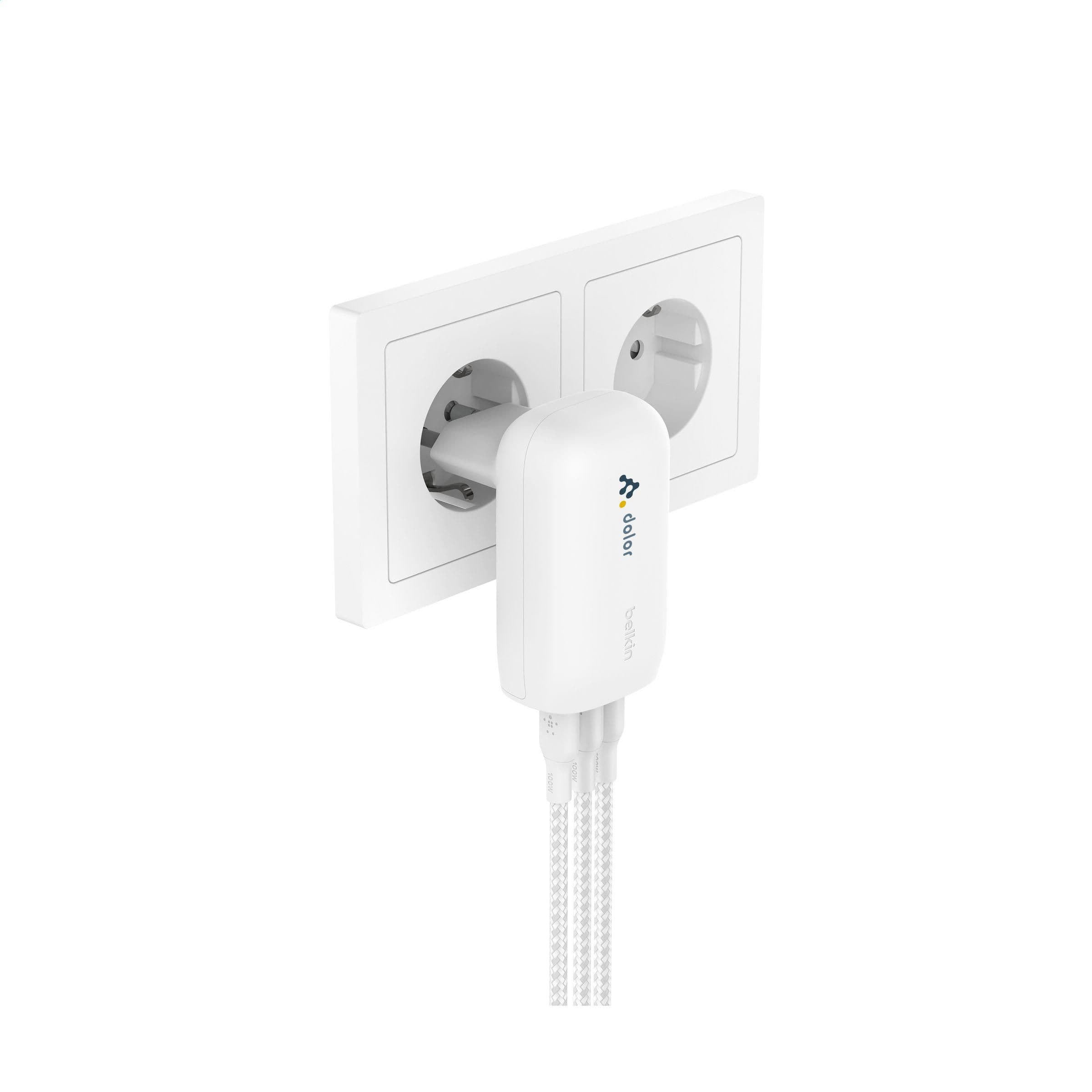 Chargeur mural Belkin BoostCharge 3 ports EU en situation