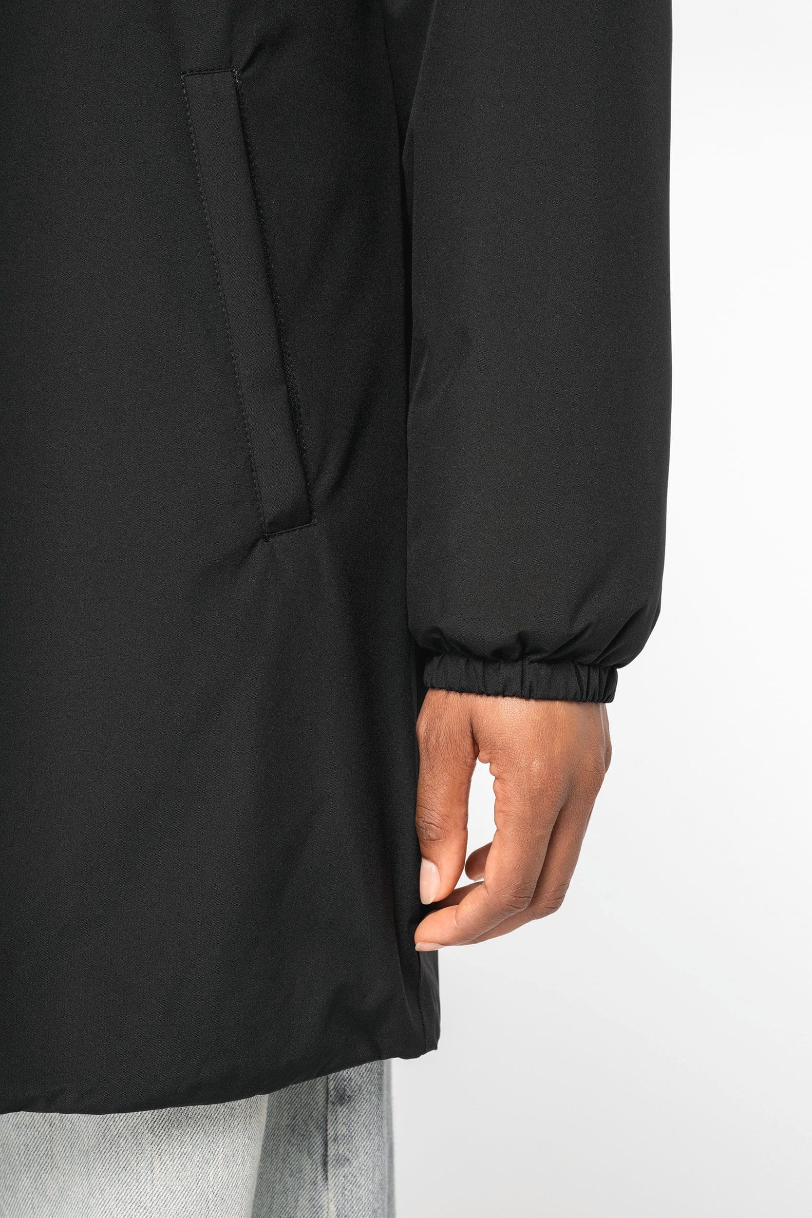 Veste écoresponsable imperméable doublée en sherpa unisexe en situation