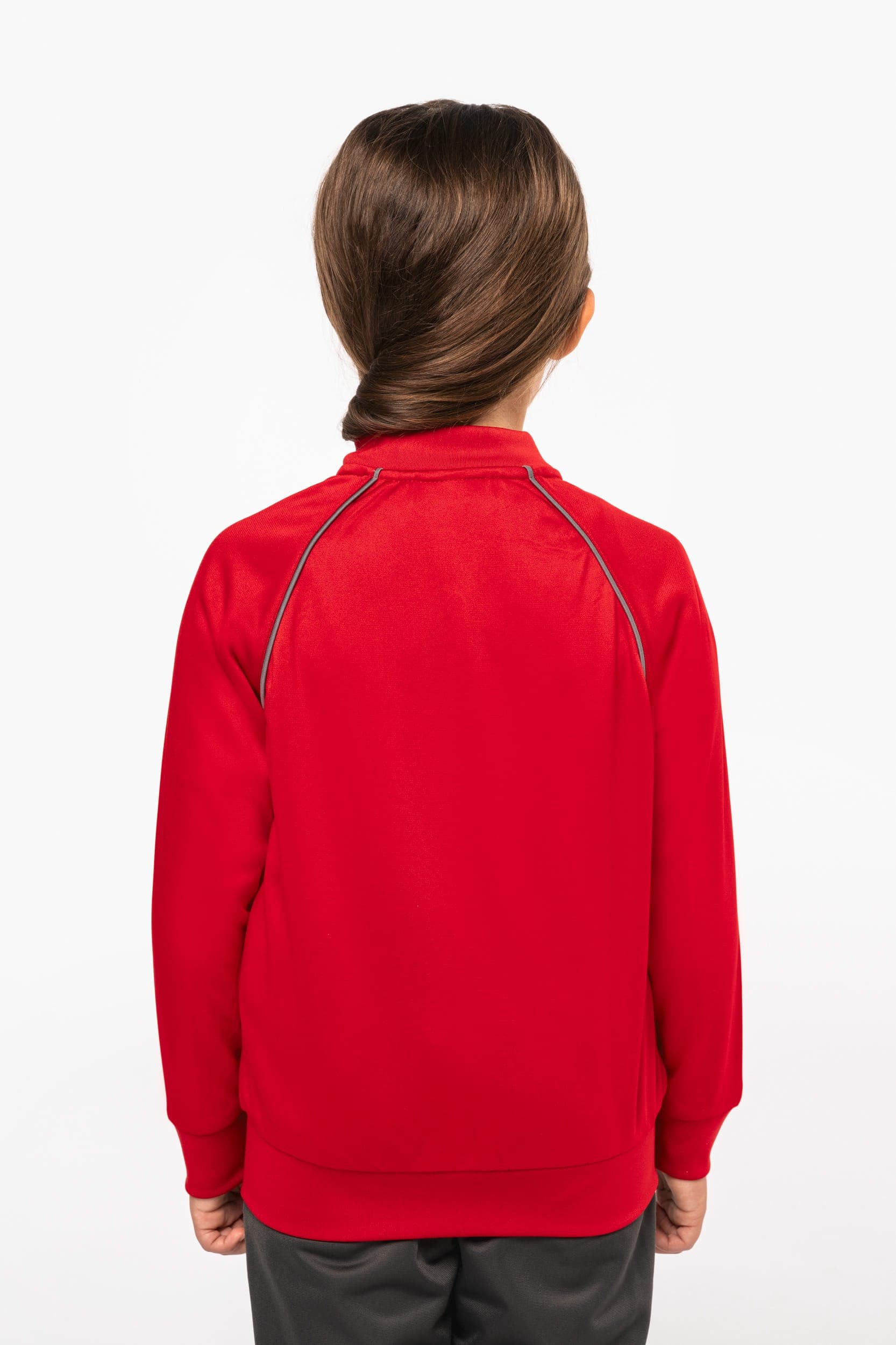 Veste de survêtement zippée avec liseré enfant en situation