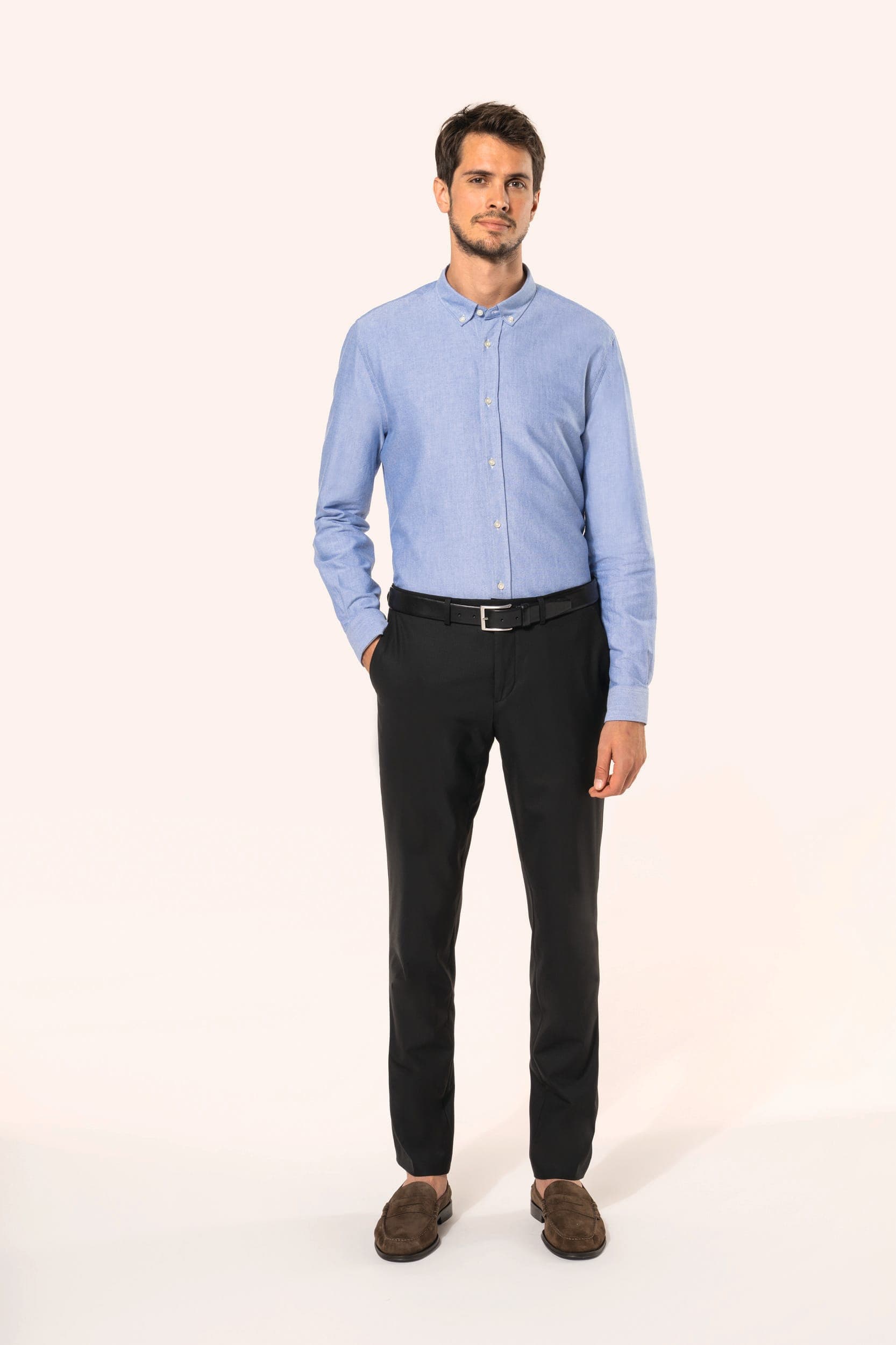 Chemise Oxford manches longues homme en situation