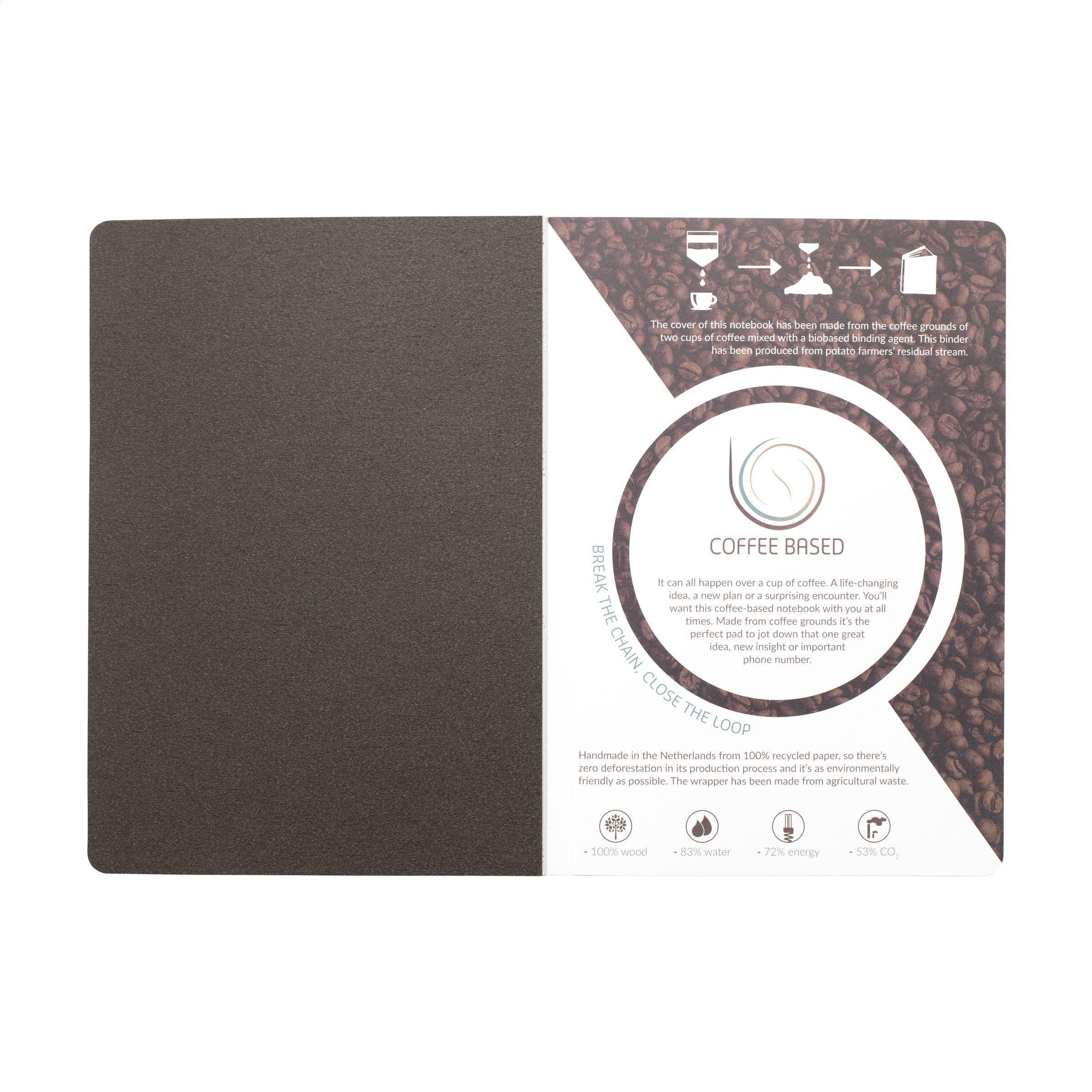 Carnet de notes Coffee A5 en situation