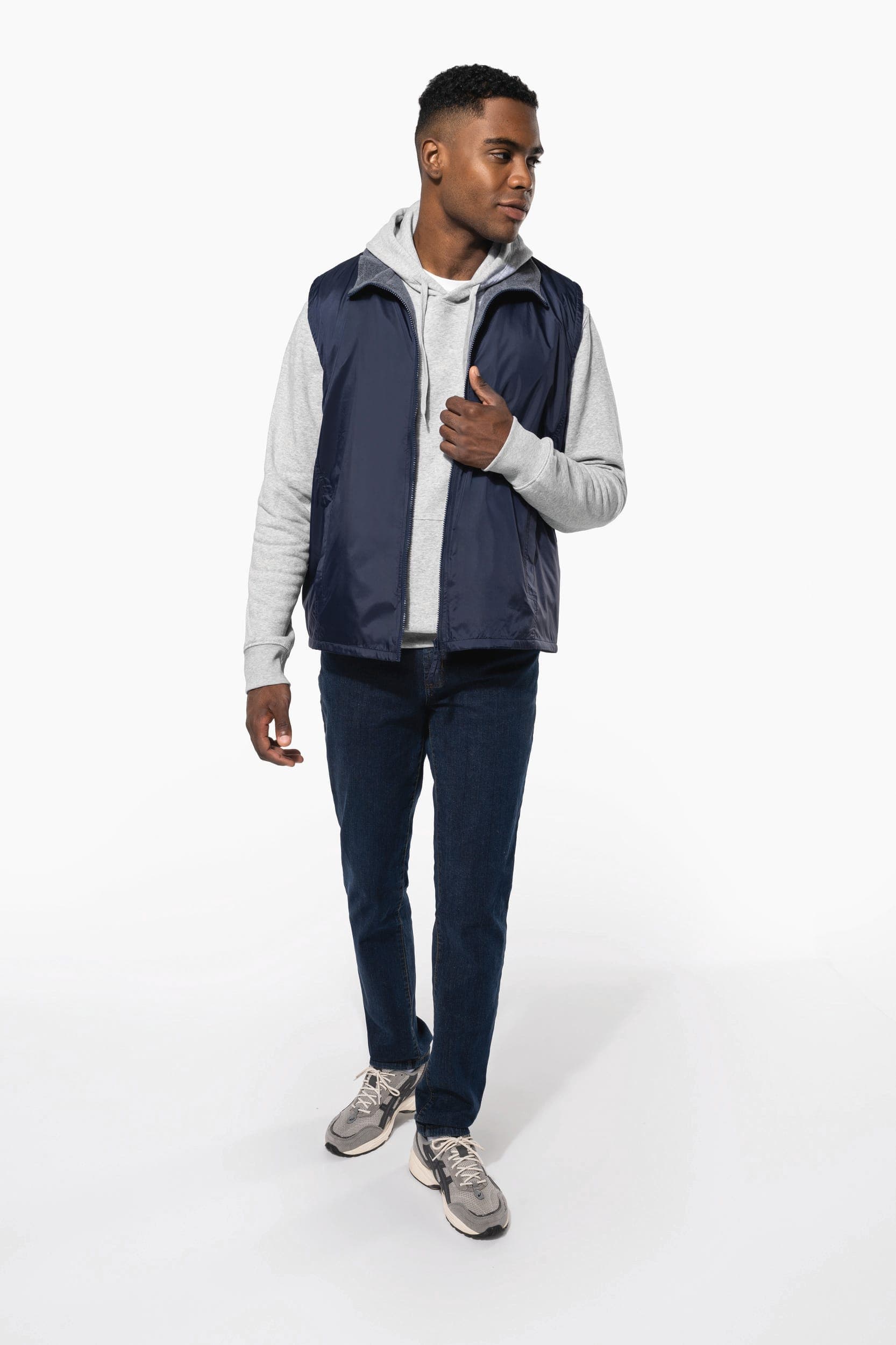 Bodywarmer doublé polaire unisexe en situation