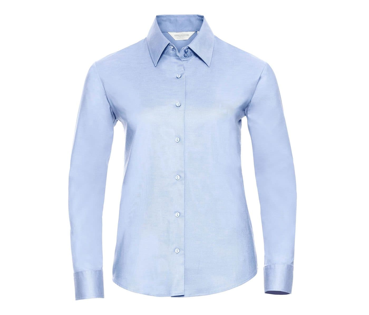 LADIES' LONG SLEEVE TAILORED OXFORD SHIRT coloris Bleu oxford