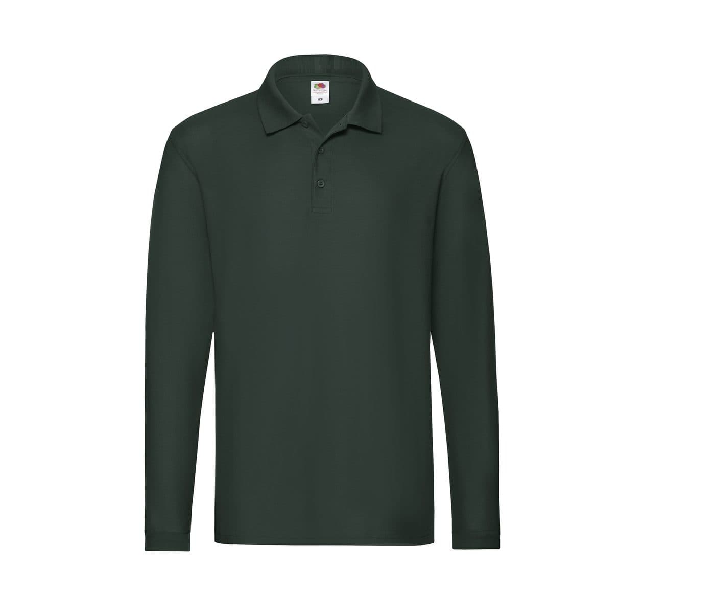 PREMIUM LONG SLEEVE POLO coloris Vert forêt