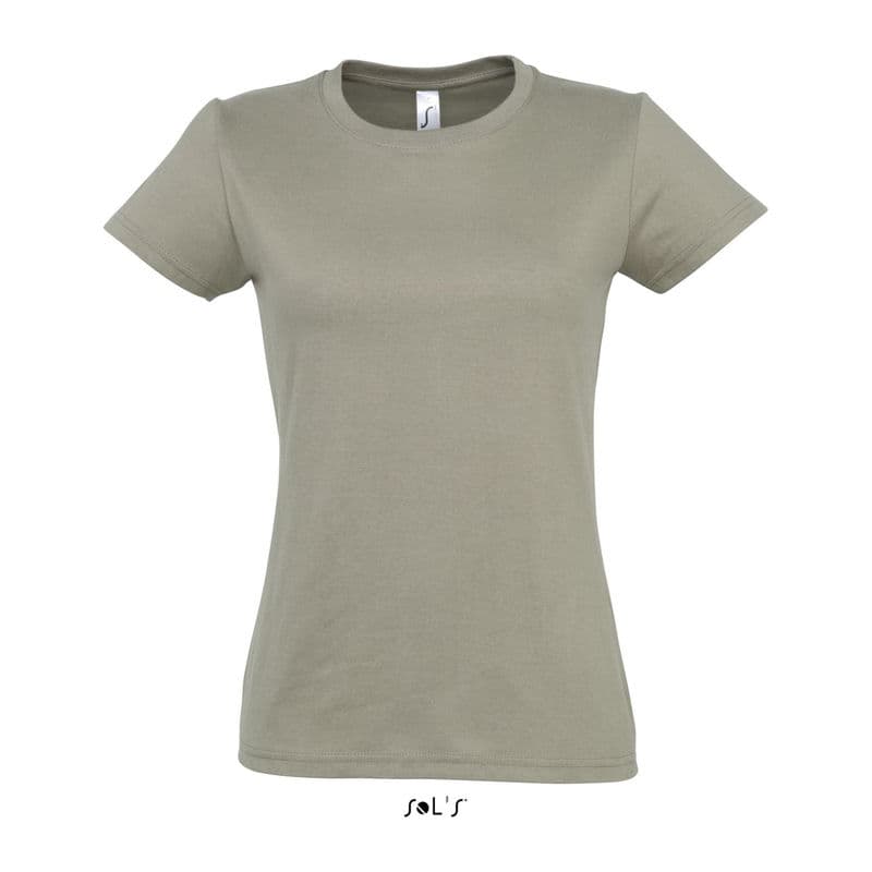 SOL'S IMPERIAL WOMAN ROUND COLLAR T-SHIRT coloris Kaki