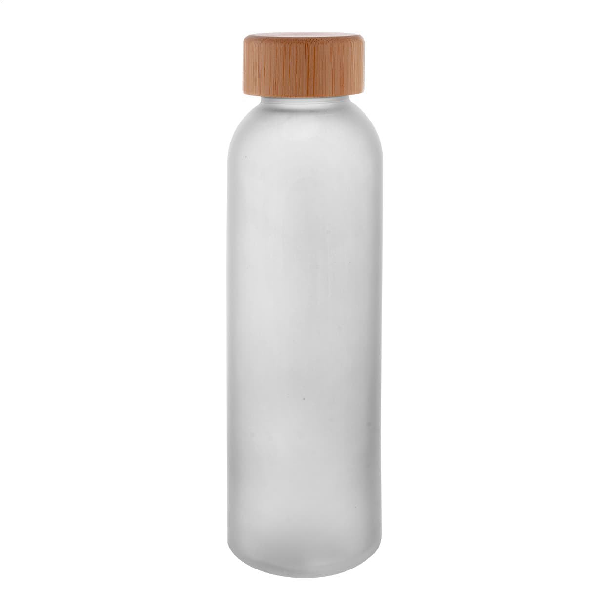 Bouteille en verre coloris Blanc givré
