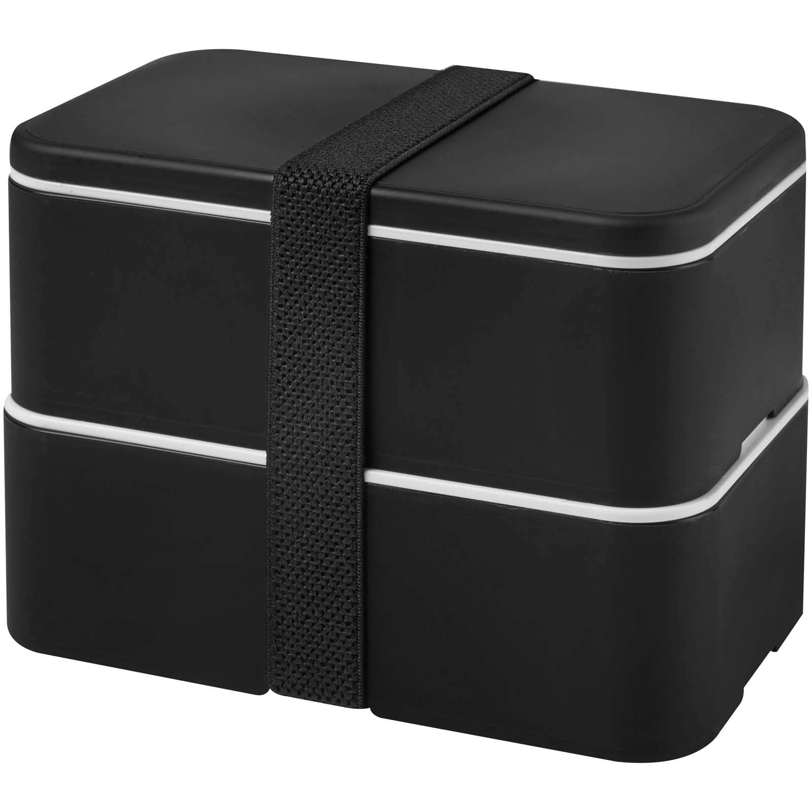 Boîte à lunch à double épaisseur de 700 + 700 ml MIYO POP coloris Noir