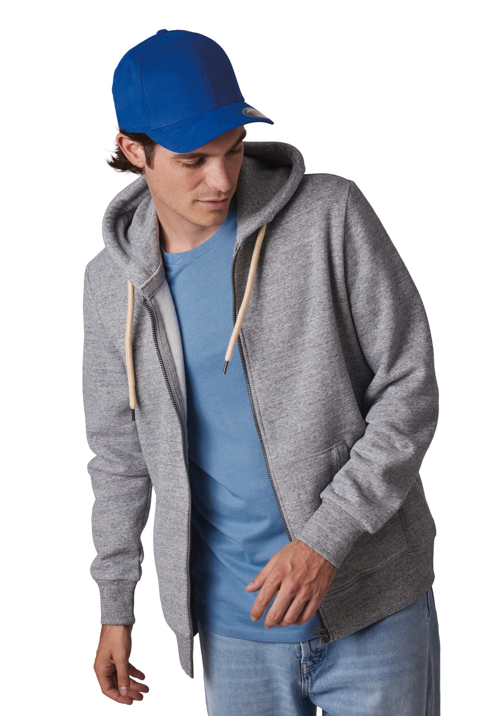 Casquette Flexfit coton brossé - 6 panneaux en situation