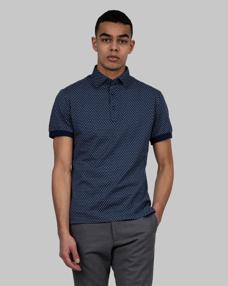 Indigo Bow 131 Polo Piqué Slim Fit Hommes coloris Imprimé Marine
