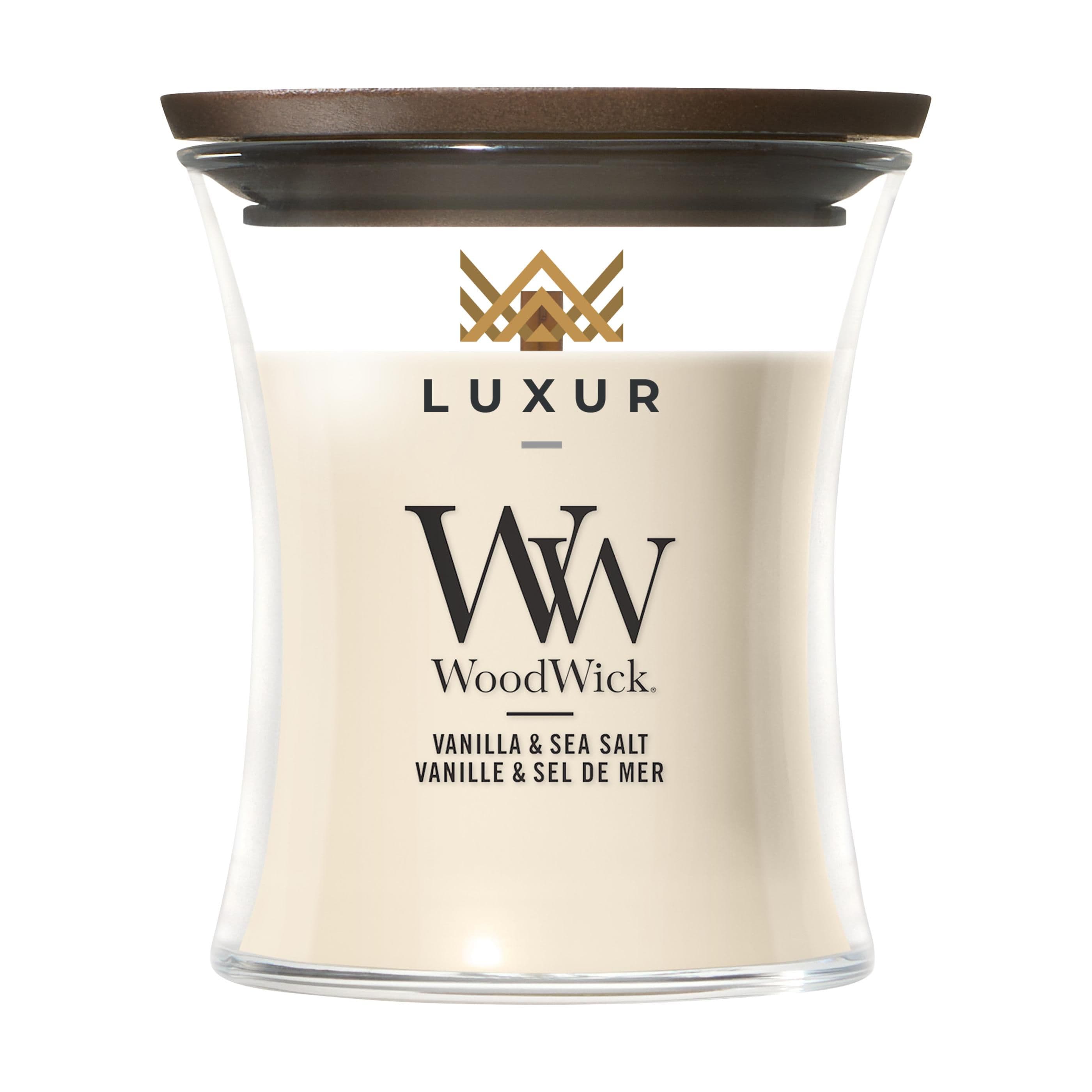 Bougie parfumée WoodWick Vanilla & Sea Salt mini