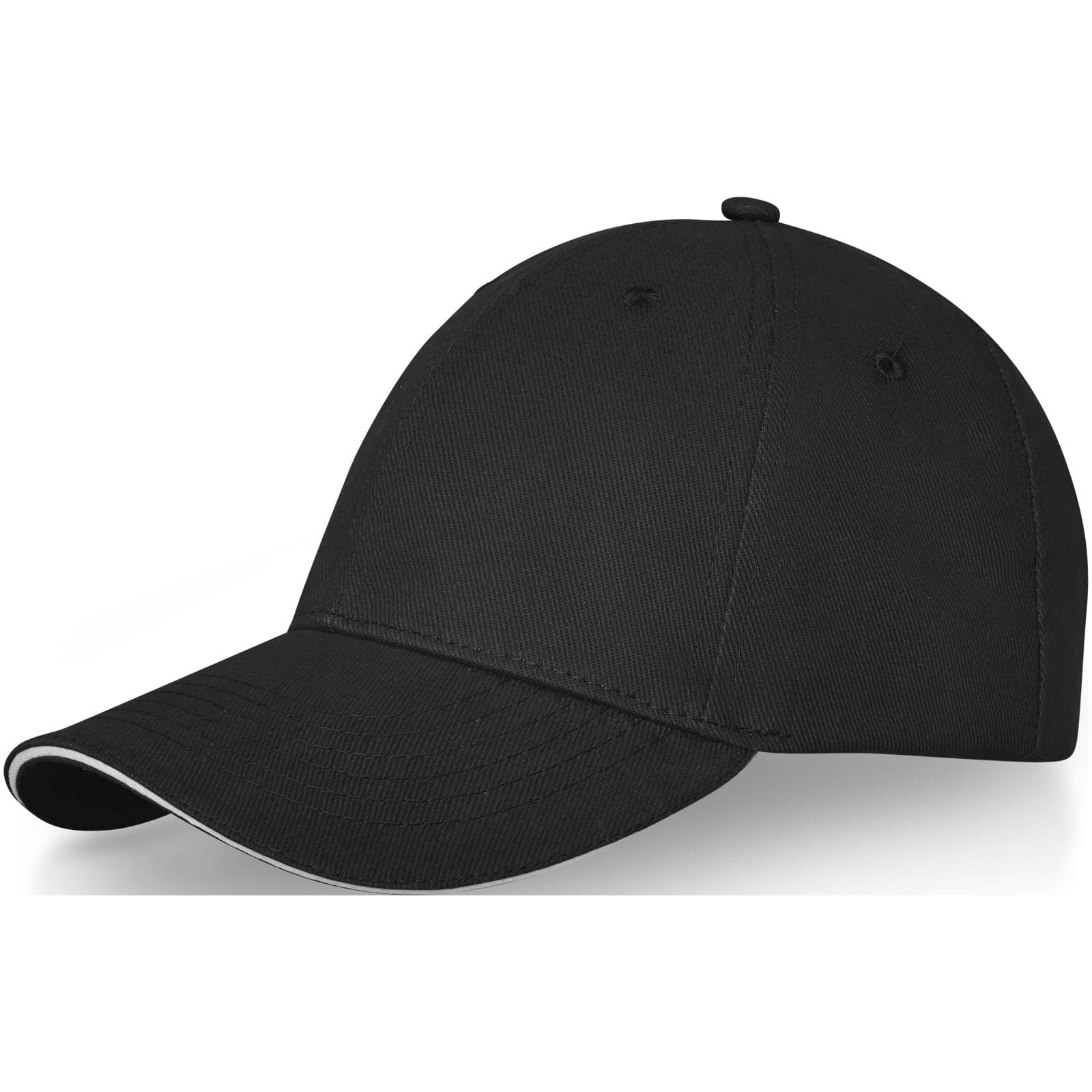 Casquette sandwich de 260 g/m² Darton 6 panneaux coloris Noir