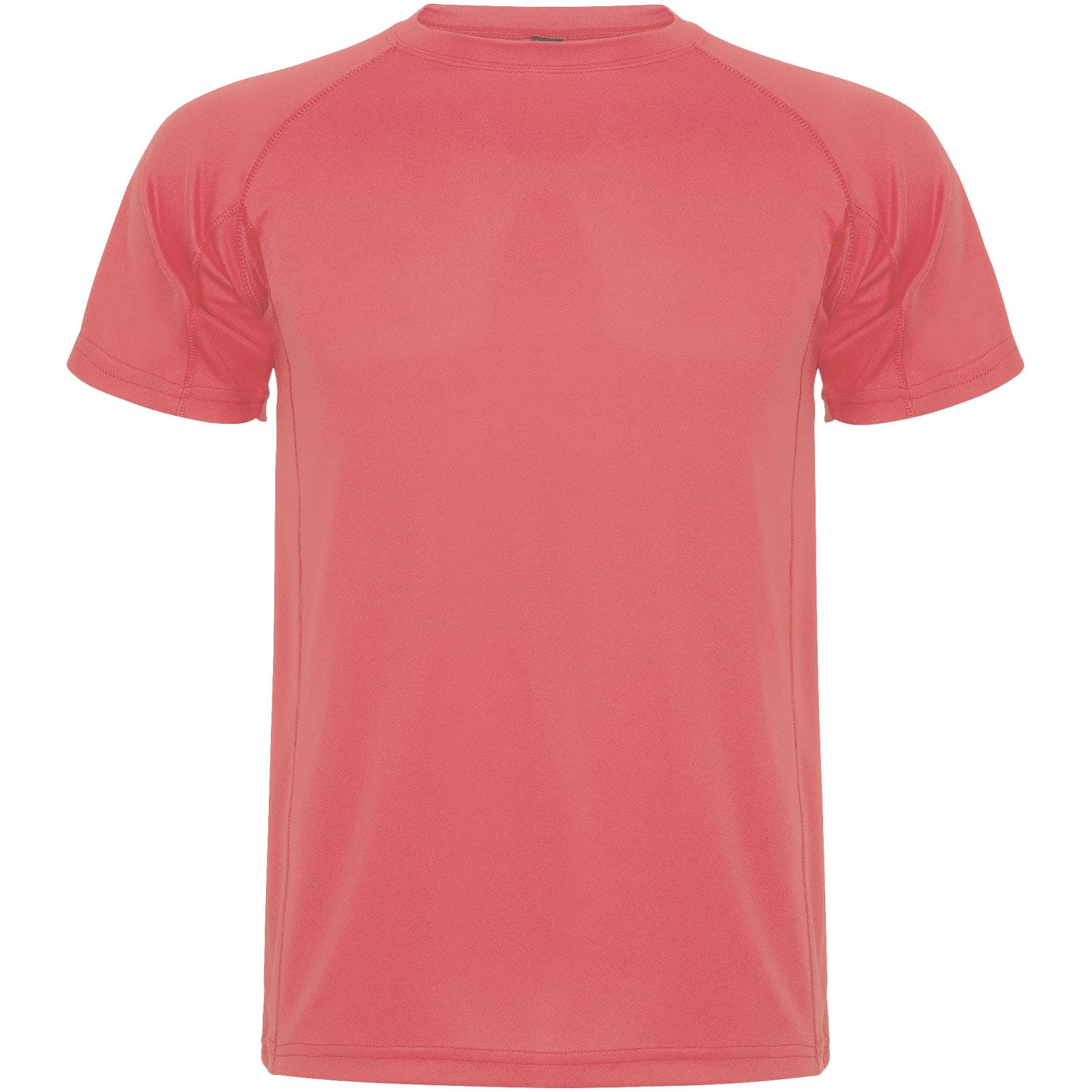 T-shirt de sport de 150 g/m² Montecarlo à manches courtes pour enfant coloris Corail fluo