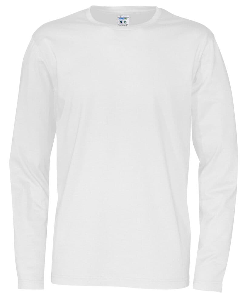T-SHIRT MANCHES LONGUES HOMME - CERTIFIÉ GOTS coloris Blanc
