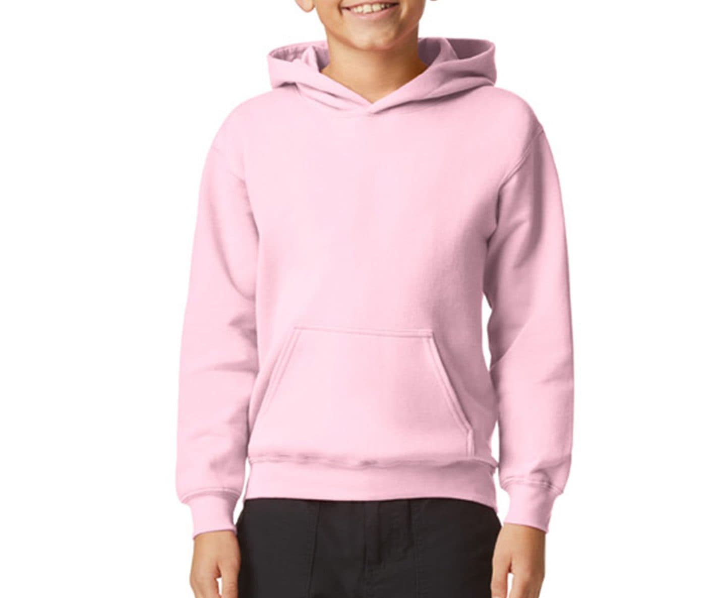 SOFTSTYLE® MIDWEIGHT FLEECE YOUTH HOODIE coloris Rose clair