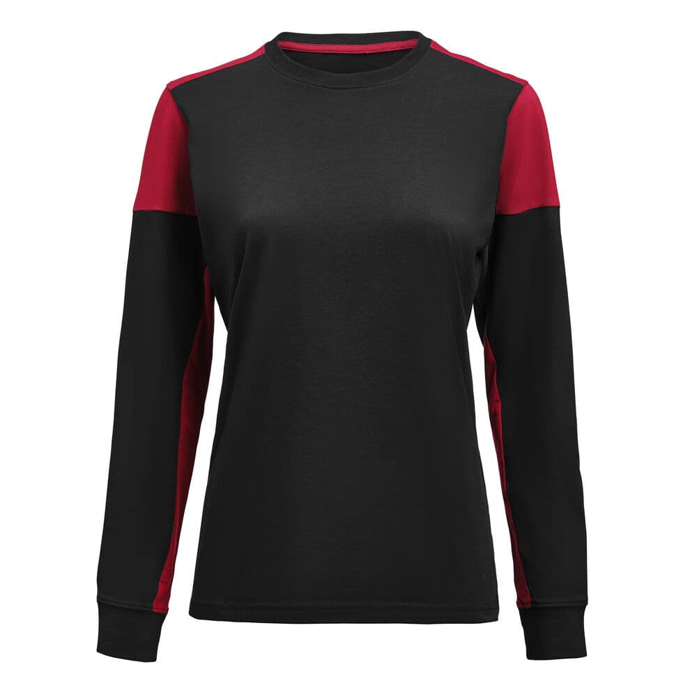 Prime T-Shirt Manches Longues Femmes coloris Noir / Rouge