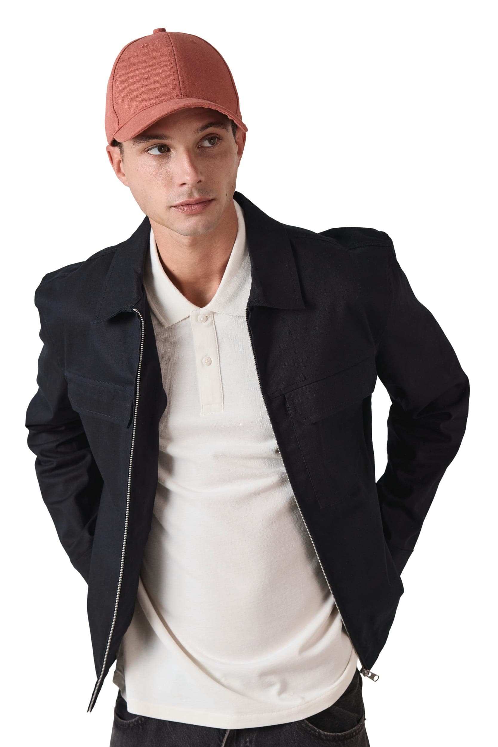 Casquette 6 panneaux en coton recyclé en situation