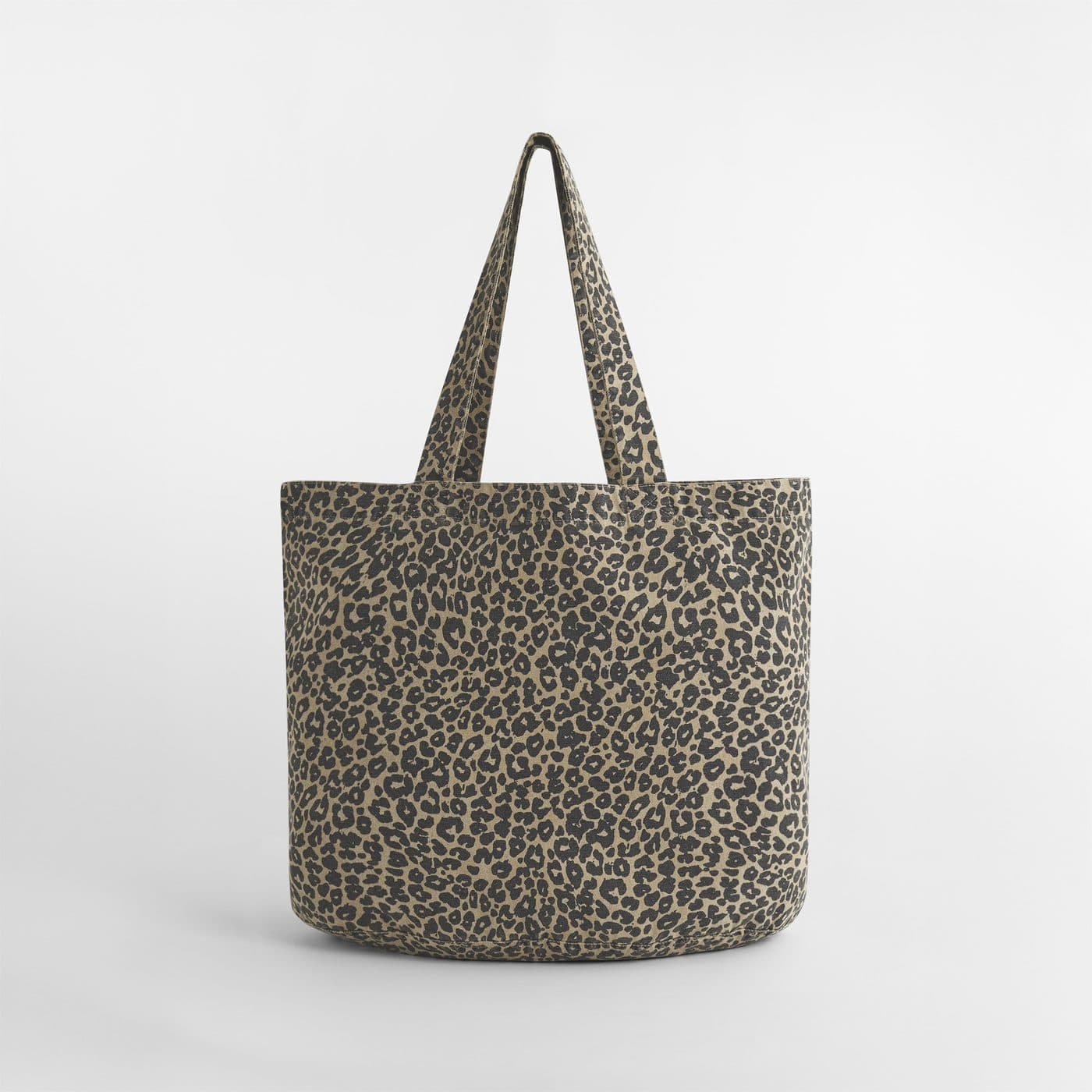 LEOPARD PRINT CANVAS SHOPPER