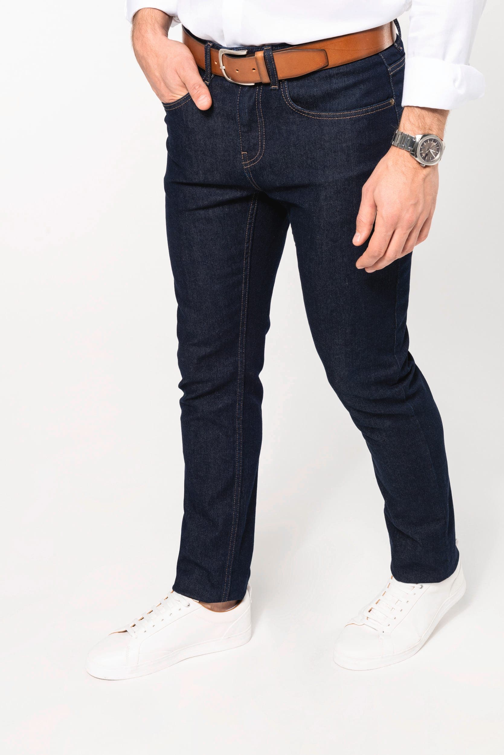Ceinture vintage cuir homme en situation
