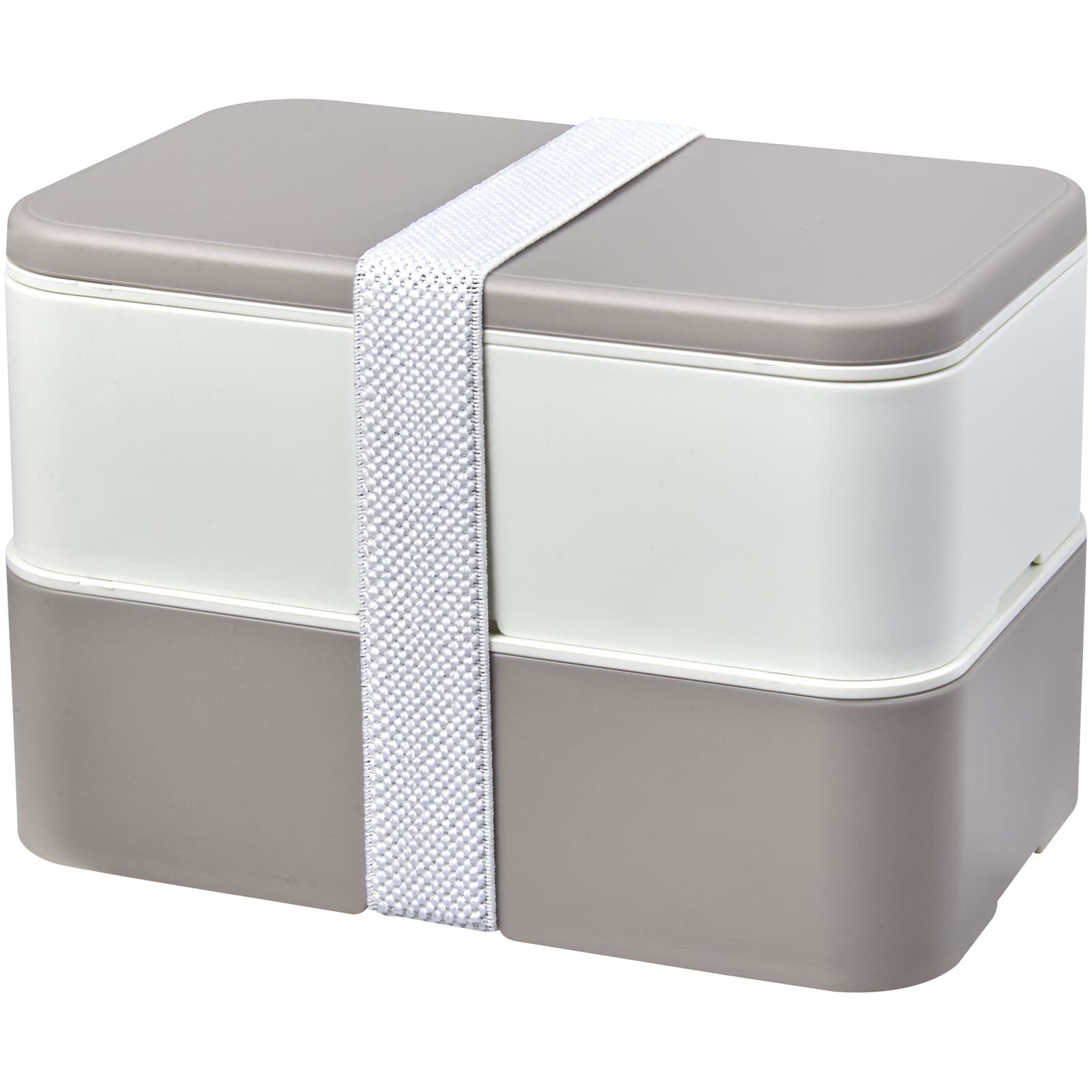 Boite repas 700+700 ml MIYO Renew à deux blocs coloris Gris silex