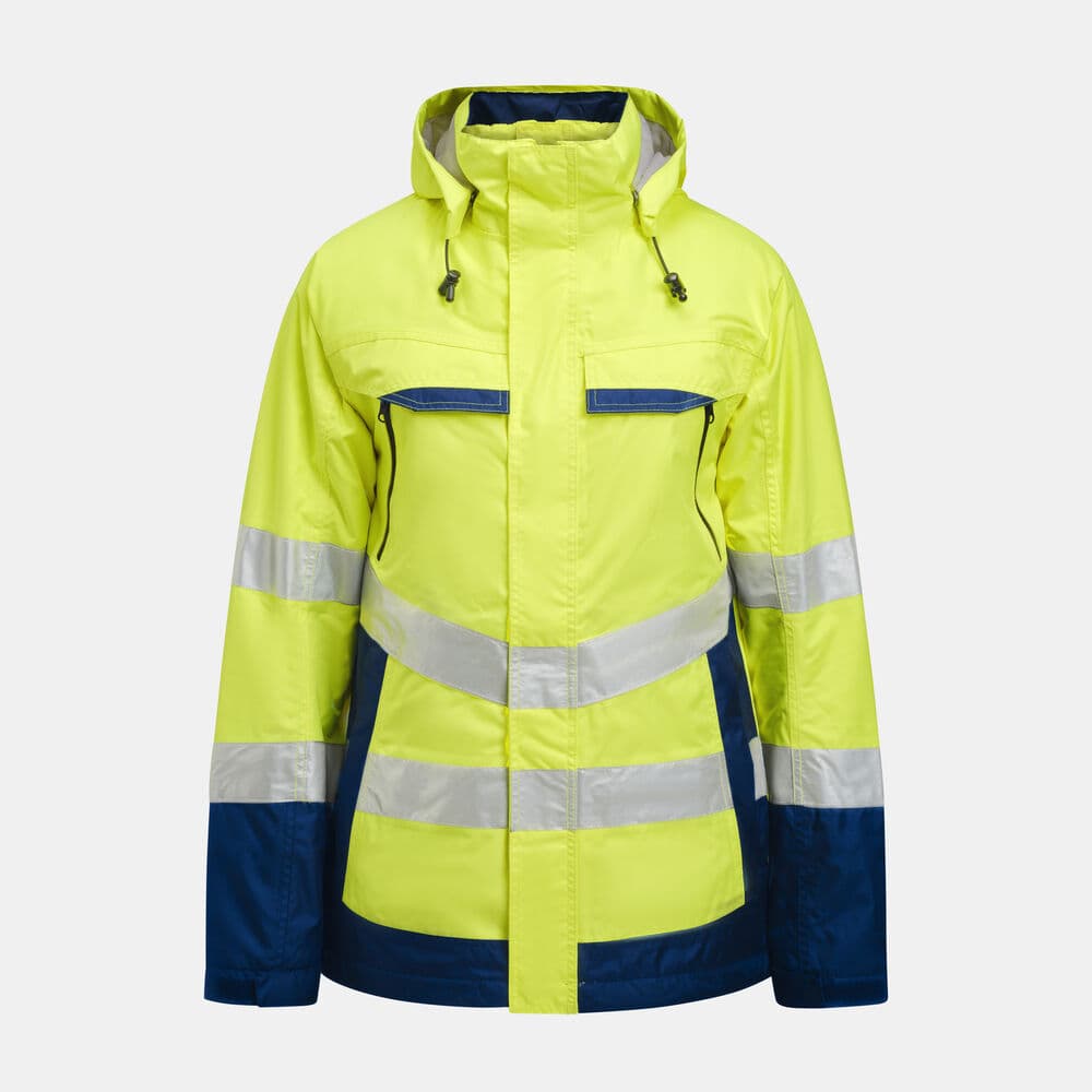 Jobman 1383 Hv Lined Jacket coloris Jaune / Bleu marine