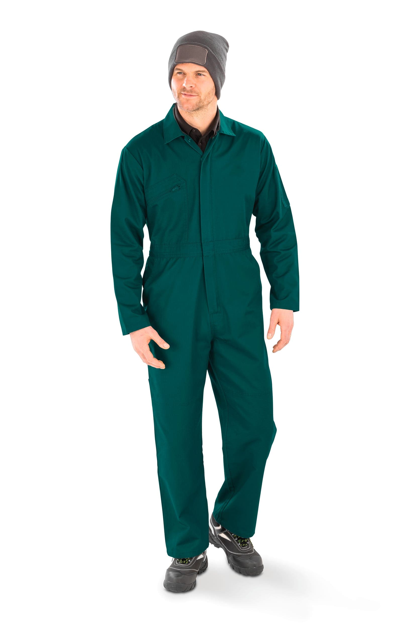 RECYCLED ACTION OVERALL WITH ZIP FRONT en situation