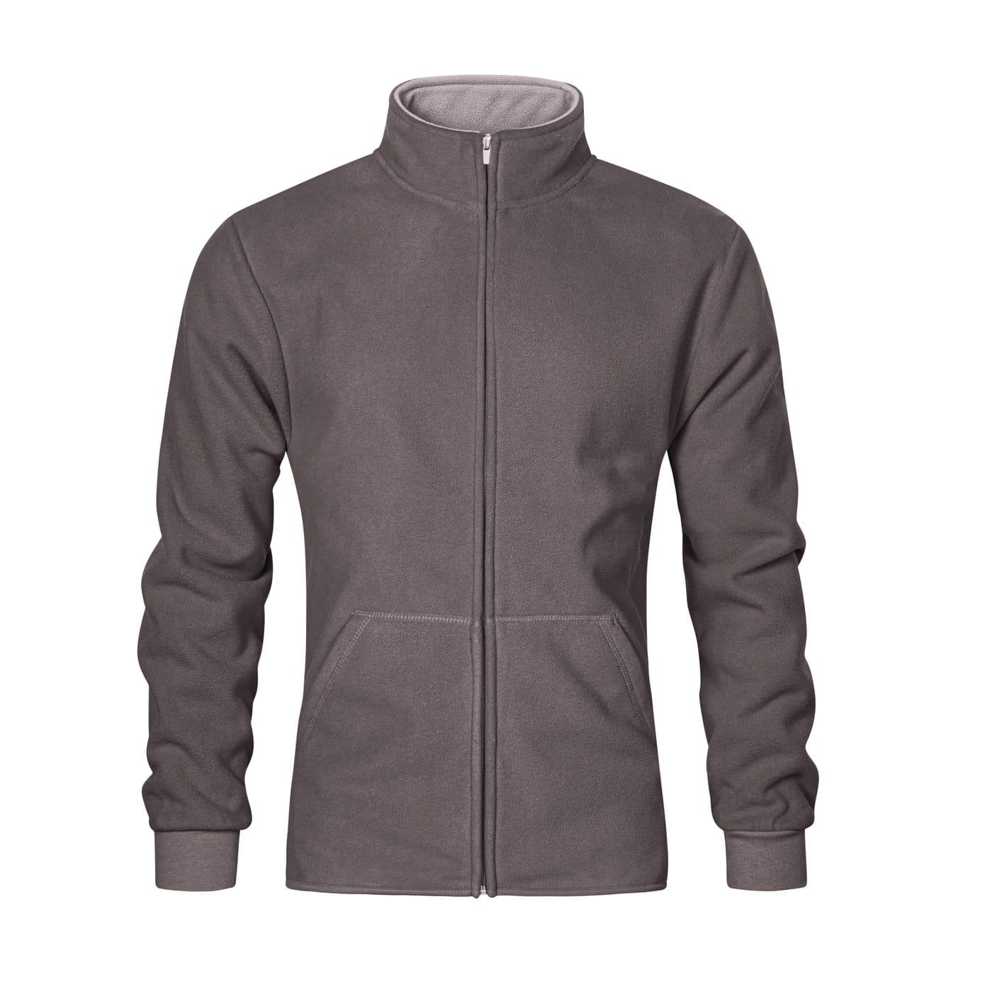 MEN’S DOUBLE FLEECE JACKET coloris Graphite / Gris clair