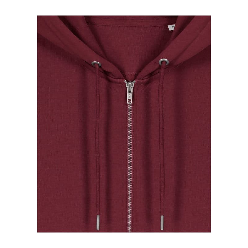 Cultivator 2.0 unisex zip-thru hoodie  coloris Bordeaux