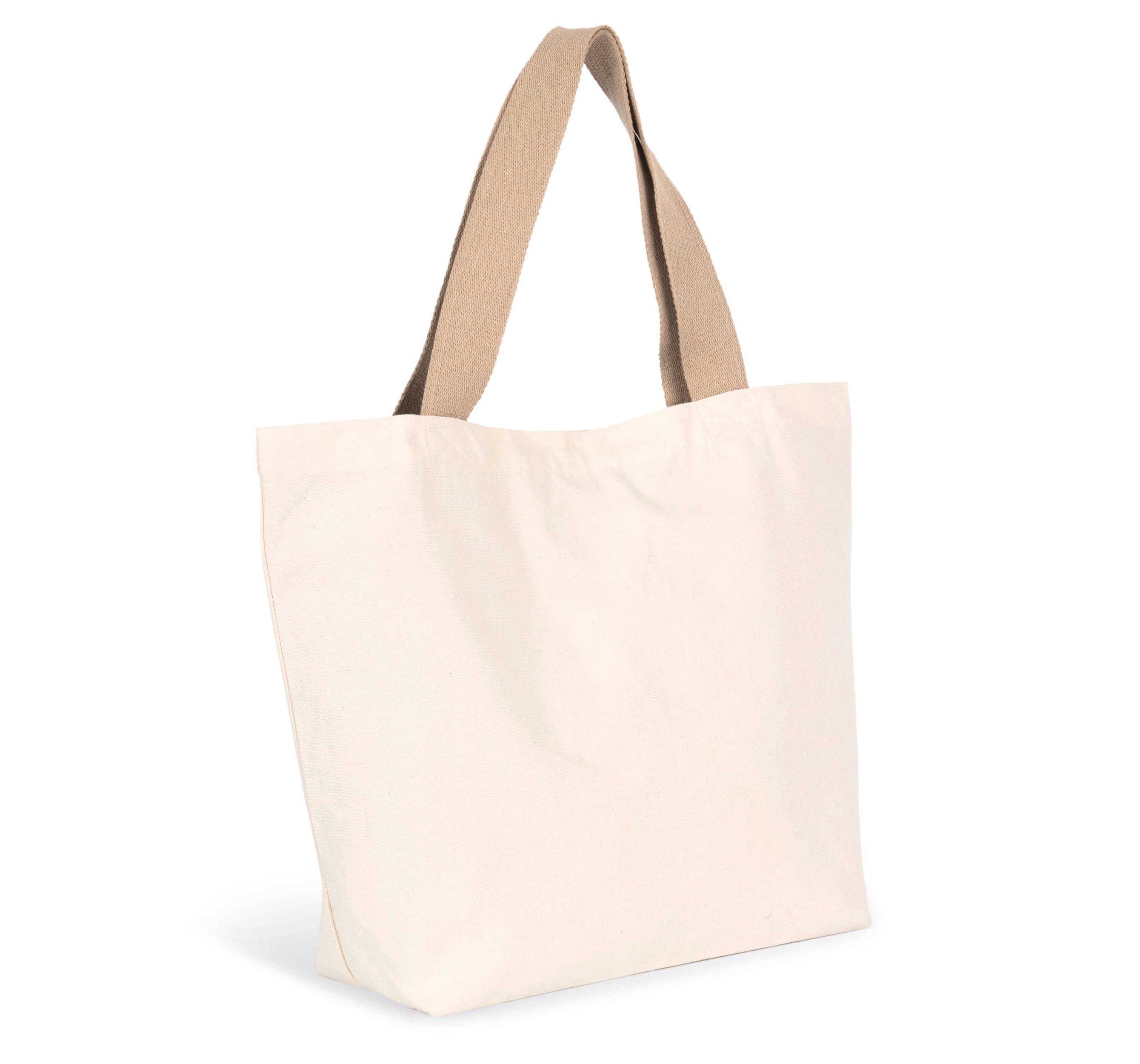 Grand sac shopping recyclé à fond plat en situation