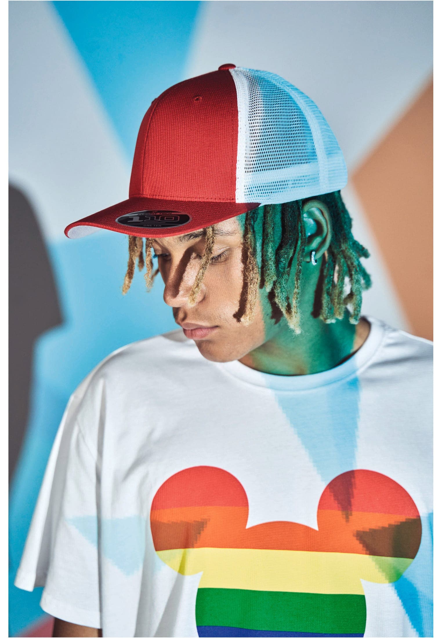Casquette mesh bicolore en situation