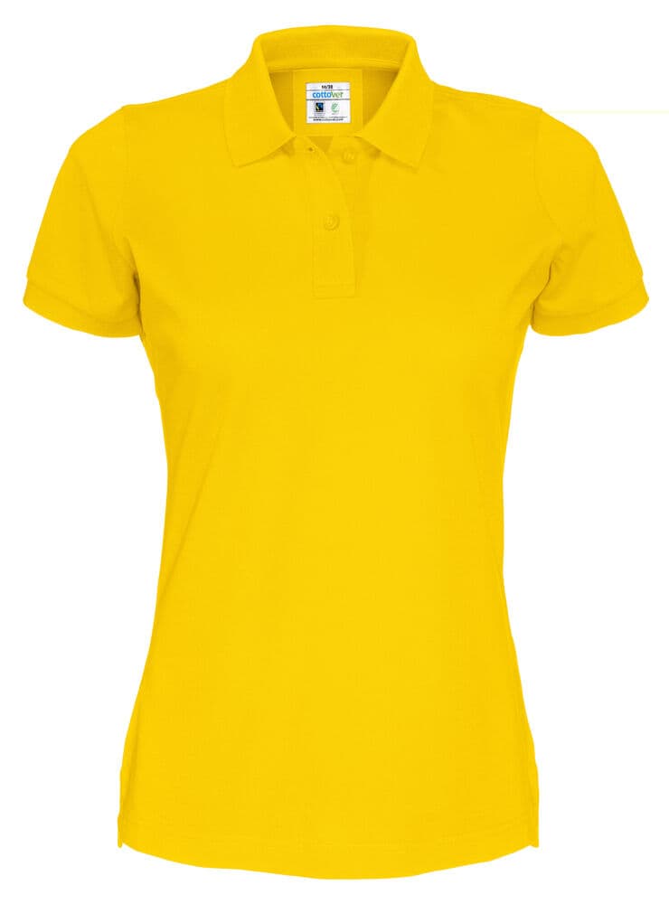 POLO PIQUE FEMME - CERTIFIÉ GOTS coloris Jaune