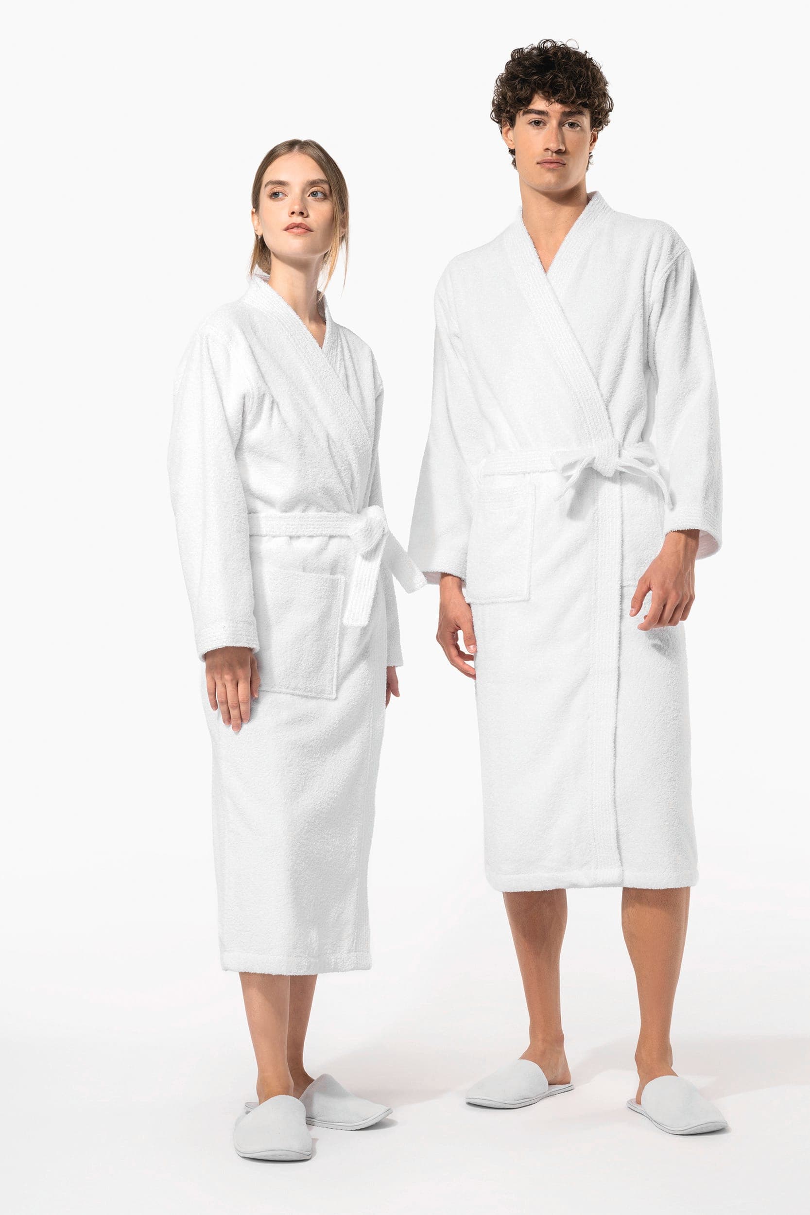 Peignoir col kimono en situation
