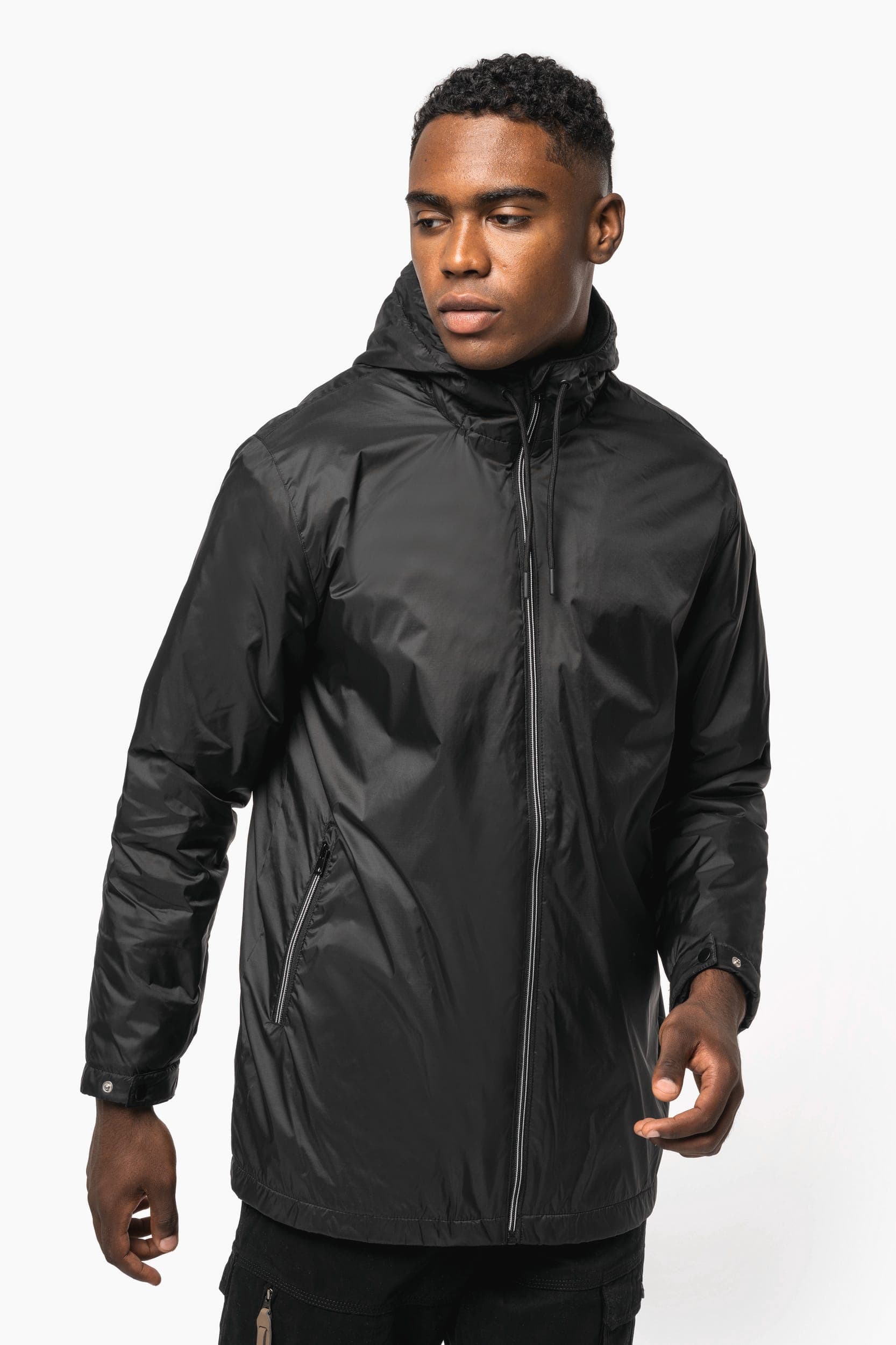 Veste à capuche avec doublure en micropolaire unisexe en situation