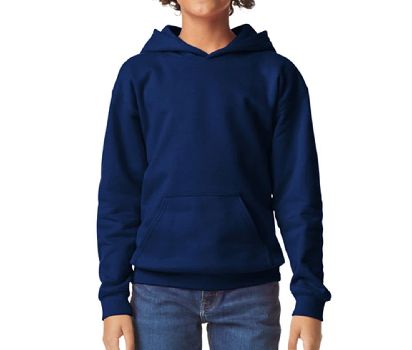 SOFTSTYLE® MIDWEIGHT FLEECE YOUTH HOODIE coloris Marine