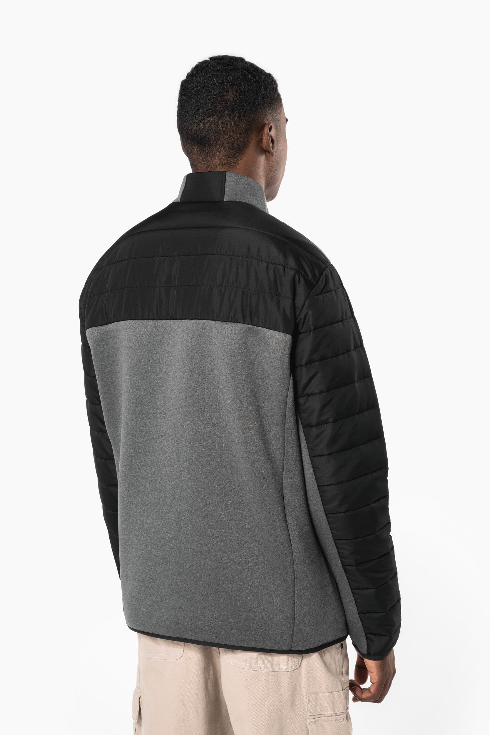 Veste bi-matière homme en situation